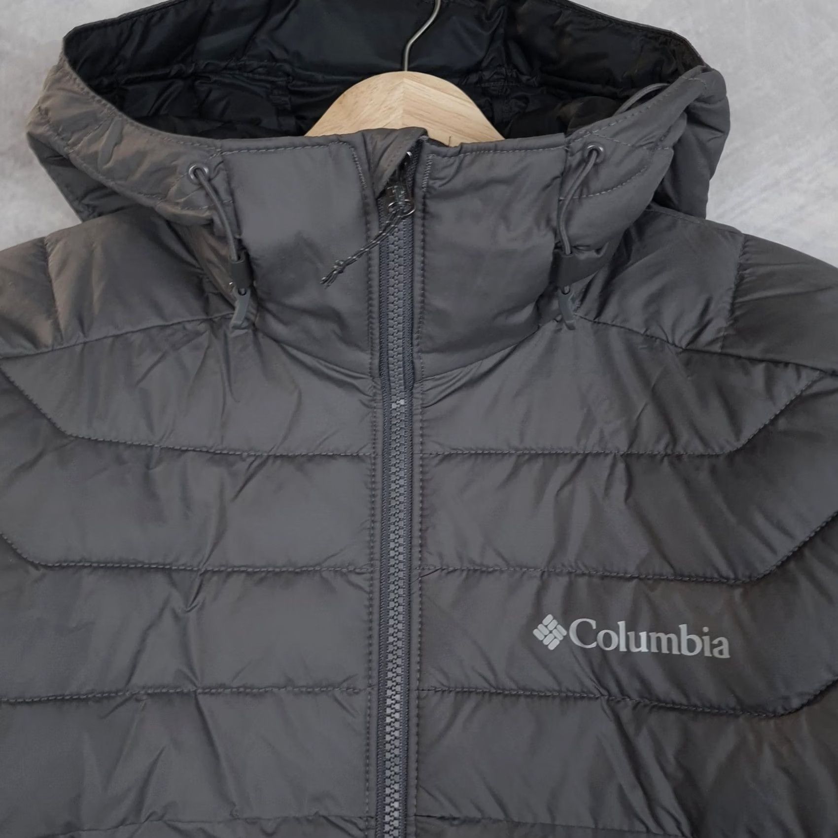 Vintage Columbia Jacket Mens XS Gray Hooded Full Zip Puffer Omni-Heat Packable Size US XS / EU 42 / 0 - 3 Thumbnail