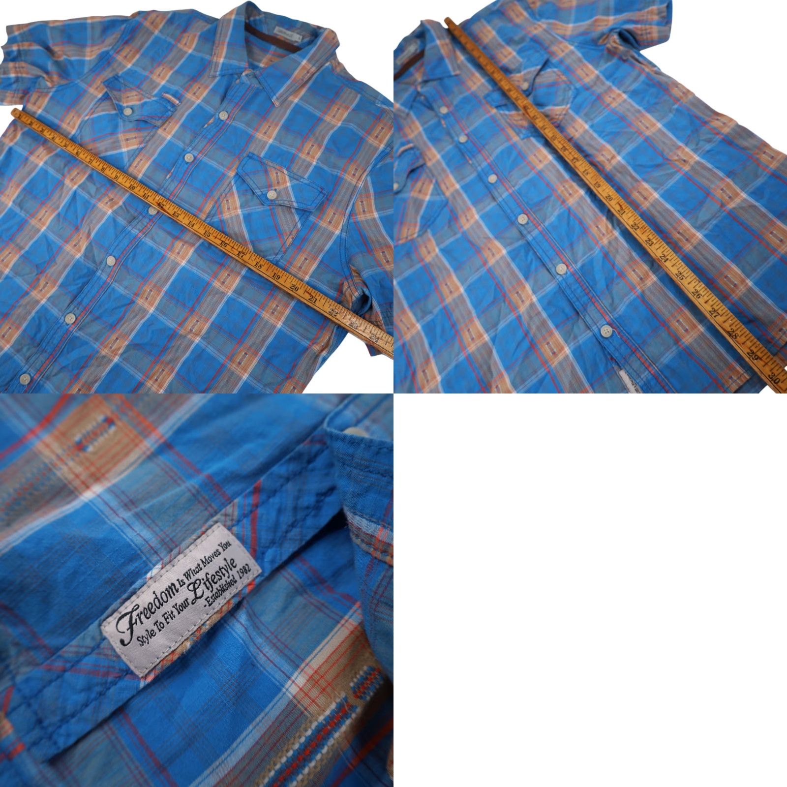 Gramicci VINTAGE Gramicci Mens XL Textured Design Adventure Shirt Blue Shirt Mens XL Blue Adventure Gramicci Size US XL / EU 56 / 4 - 8 Thumbnail