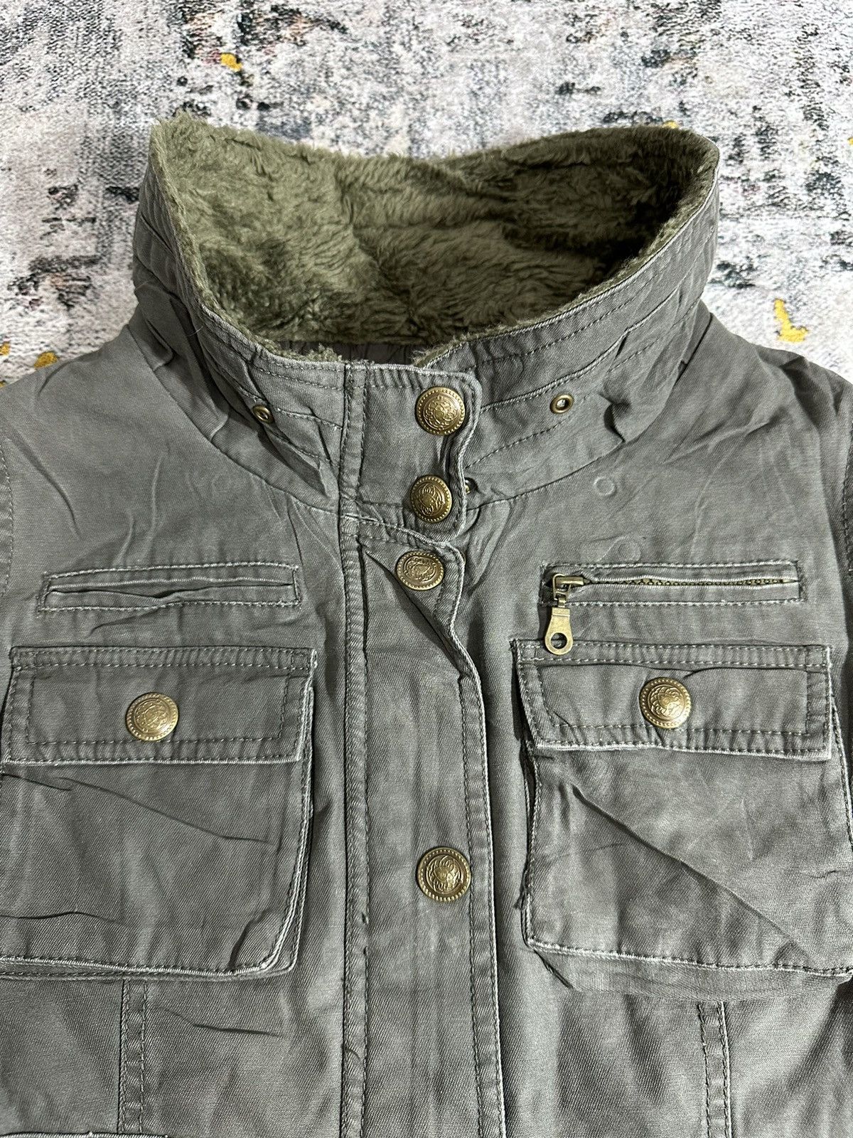 Beauty Beast FLIGHT JACKET STUDDED MULTI POCKET FUR OUR LEGACY STYLE Size US L / EU 52-54 / 3 - 6 Thumbnail