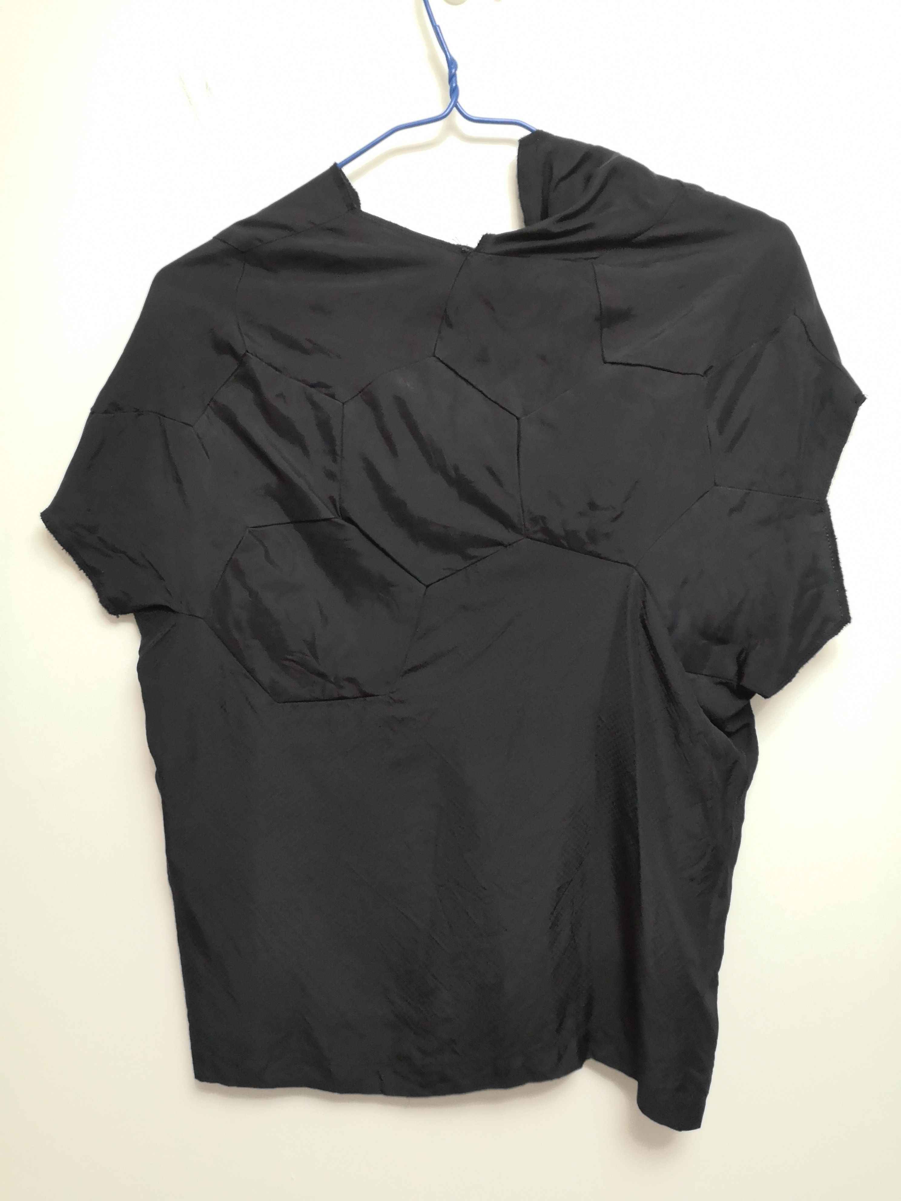 Comme des Garcons × Japanese Brand × Vintage Hexagon Panelled Mixed Fabric Sleeveless Top Blouse Size S / US 4 / IT 40 - 5 Thumbnail