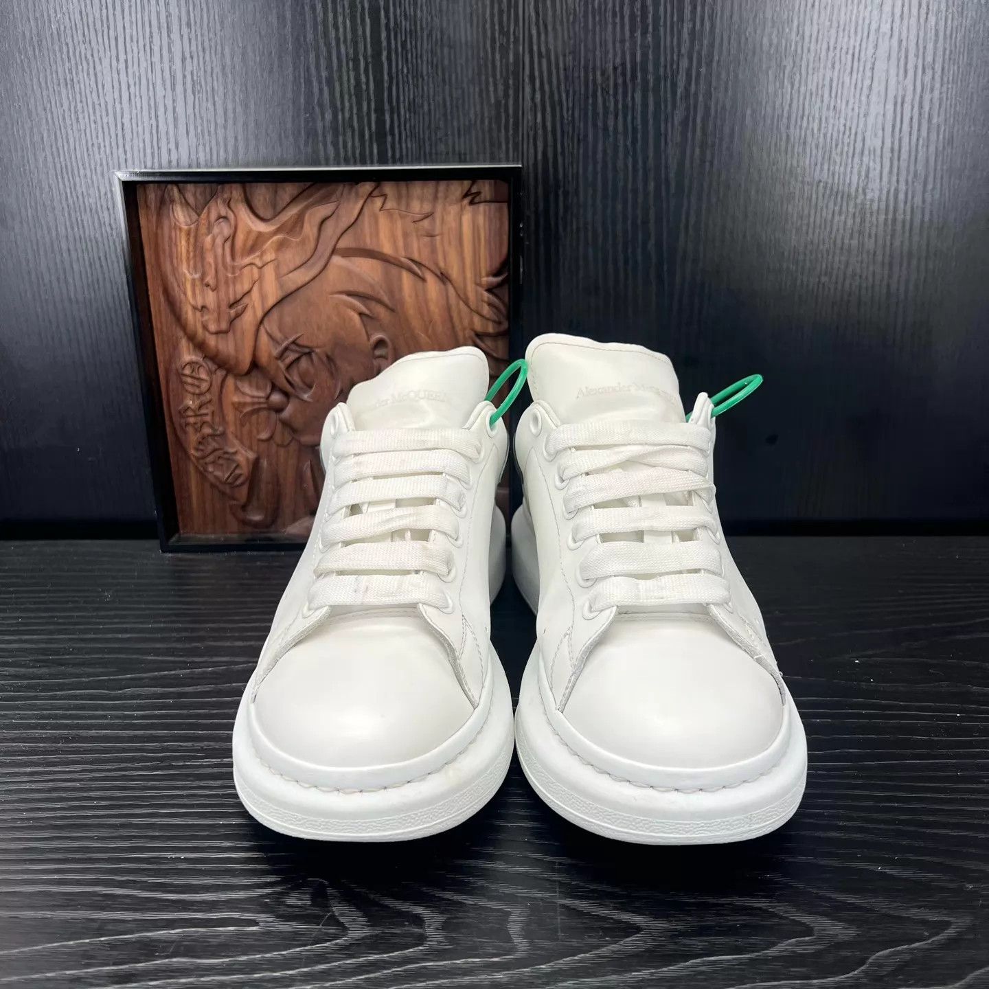 Alexander McQueen McQ men's Black Tail Smooth Calf Leather 40.5 Size US 7.5 / EU 40-41 - 4 Thumbnail