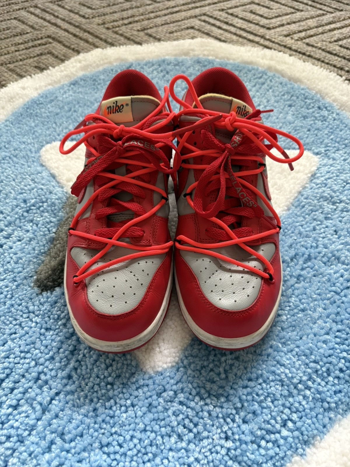 Nike × Off-White Nike x Off-White Dunk Low “University Red” 🔴⚪️ Size US 8 / EU 41 - 3 Thumbnail