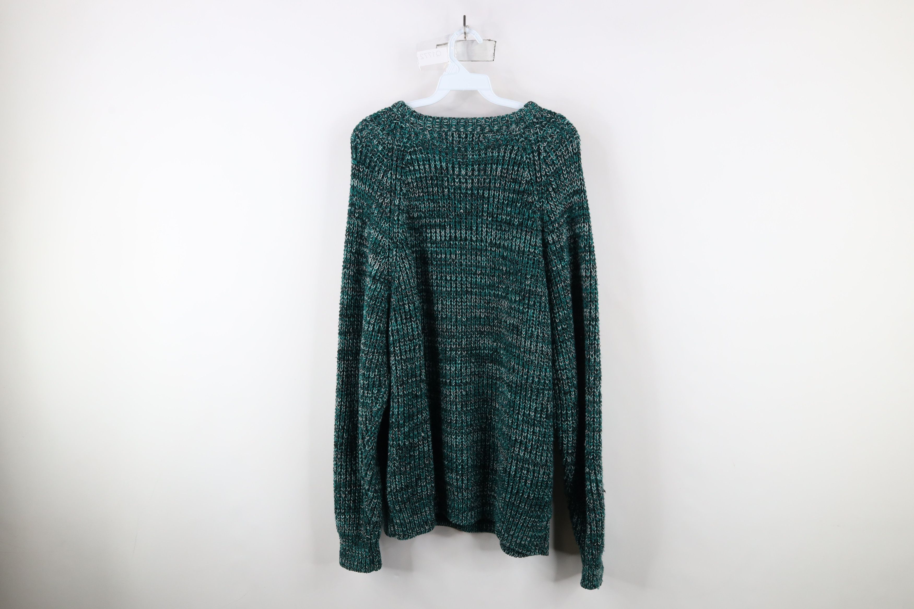 Vintage Vintage 90s Streetwear Ribbed Knit Sweater Heather Green Size US XL / EU 56 / 4 - 9 Thumbnail