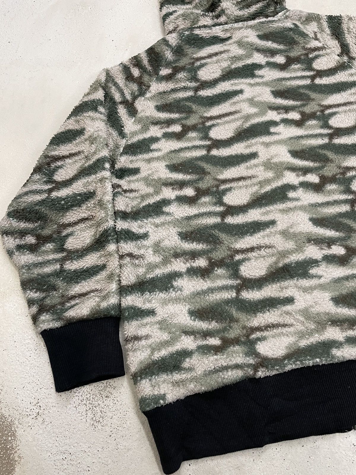 Japanese Brand Sirmione Army Digital Cropped Fleece Jacket Size US XXS / EU 40 - 8 Thumbnail