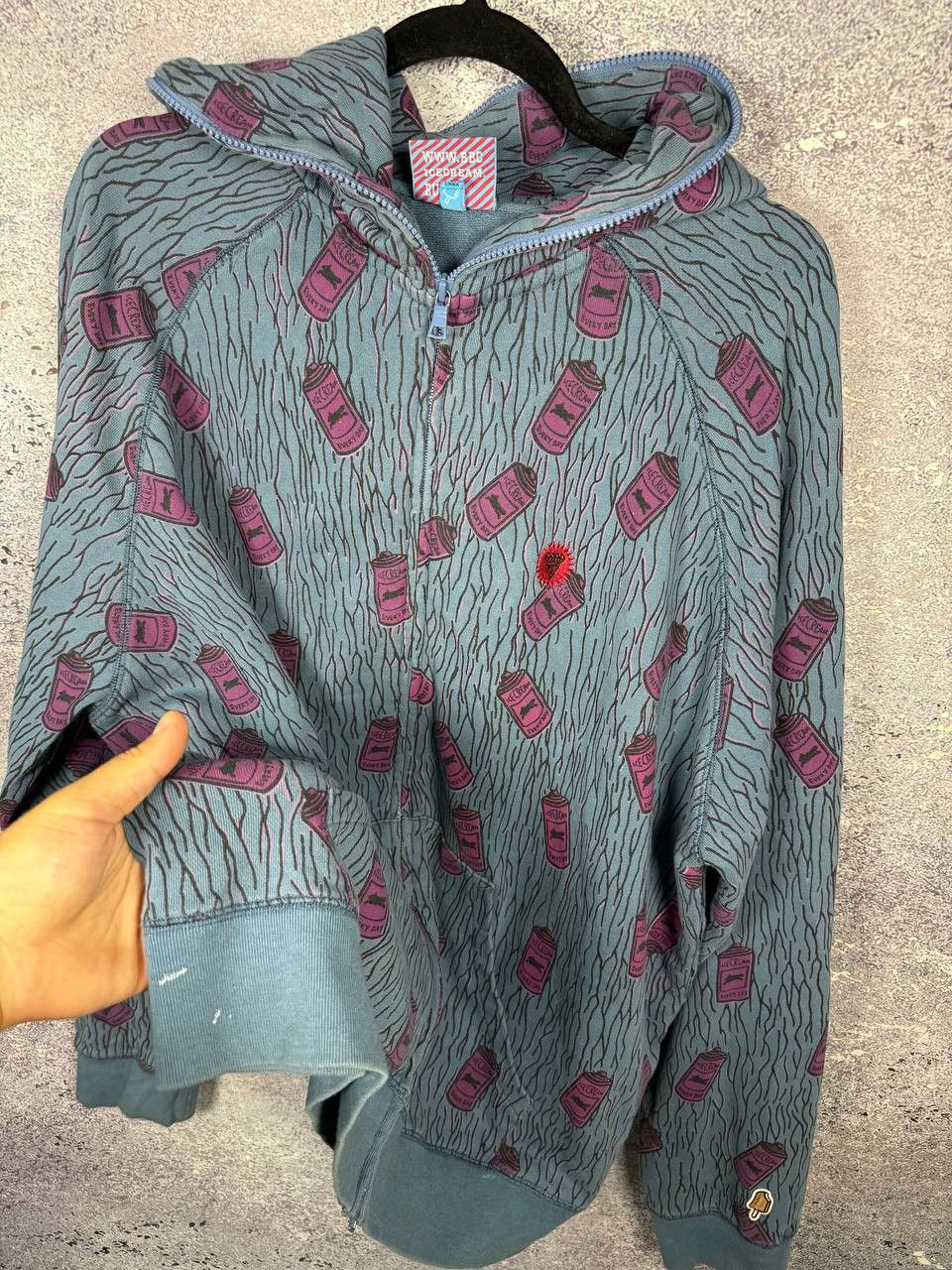 Icecream RARE BBC Icecream Spray Camo Full Zip Hoodie 2XL Size Size US XXL / EU 58 / 5 - 16 Thumbnail