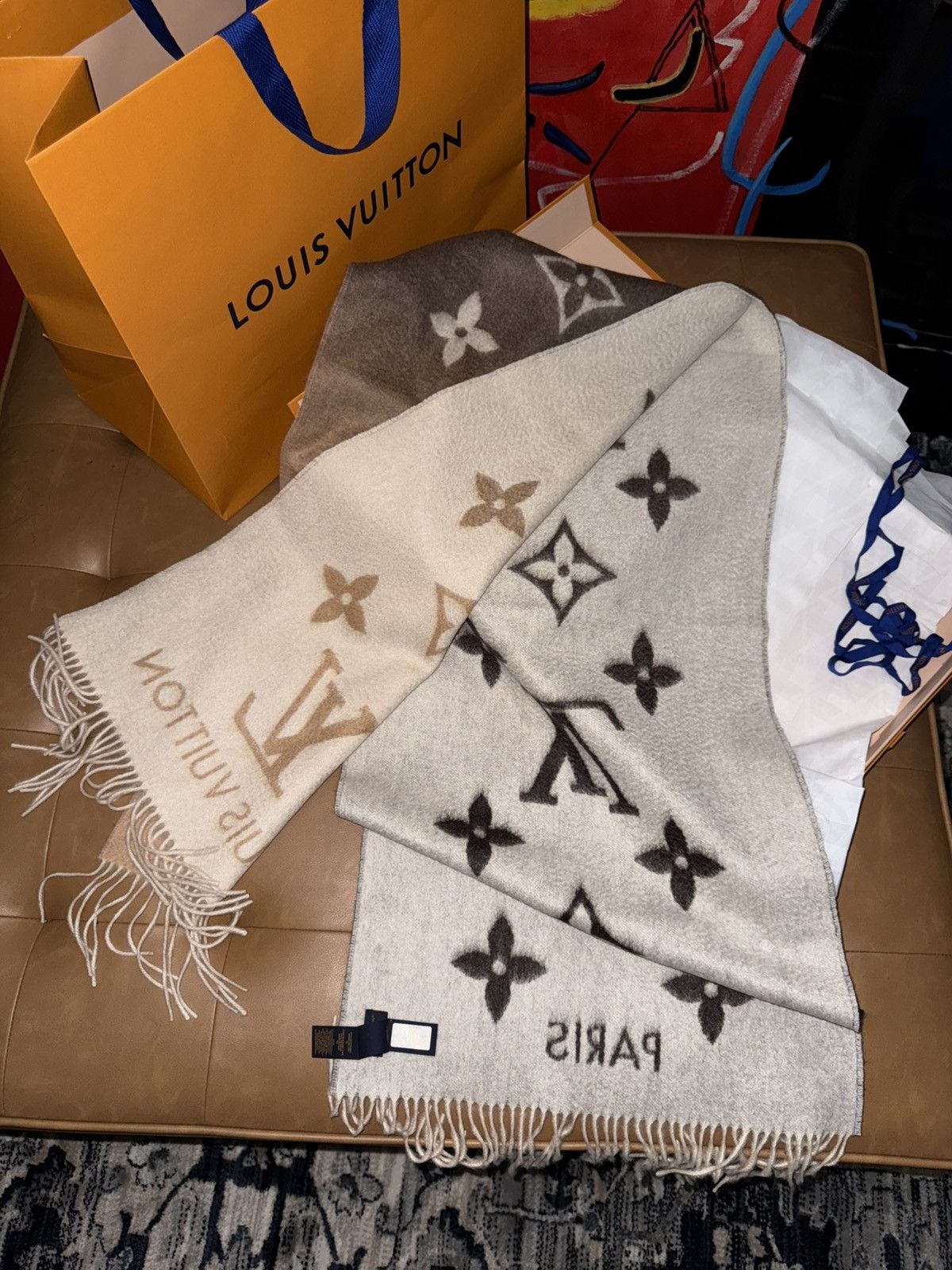 Louis Vuitton Louis vuitton gradient cashmere scarf Size ONE SIZE - 5 Thumbnail