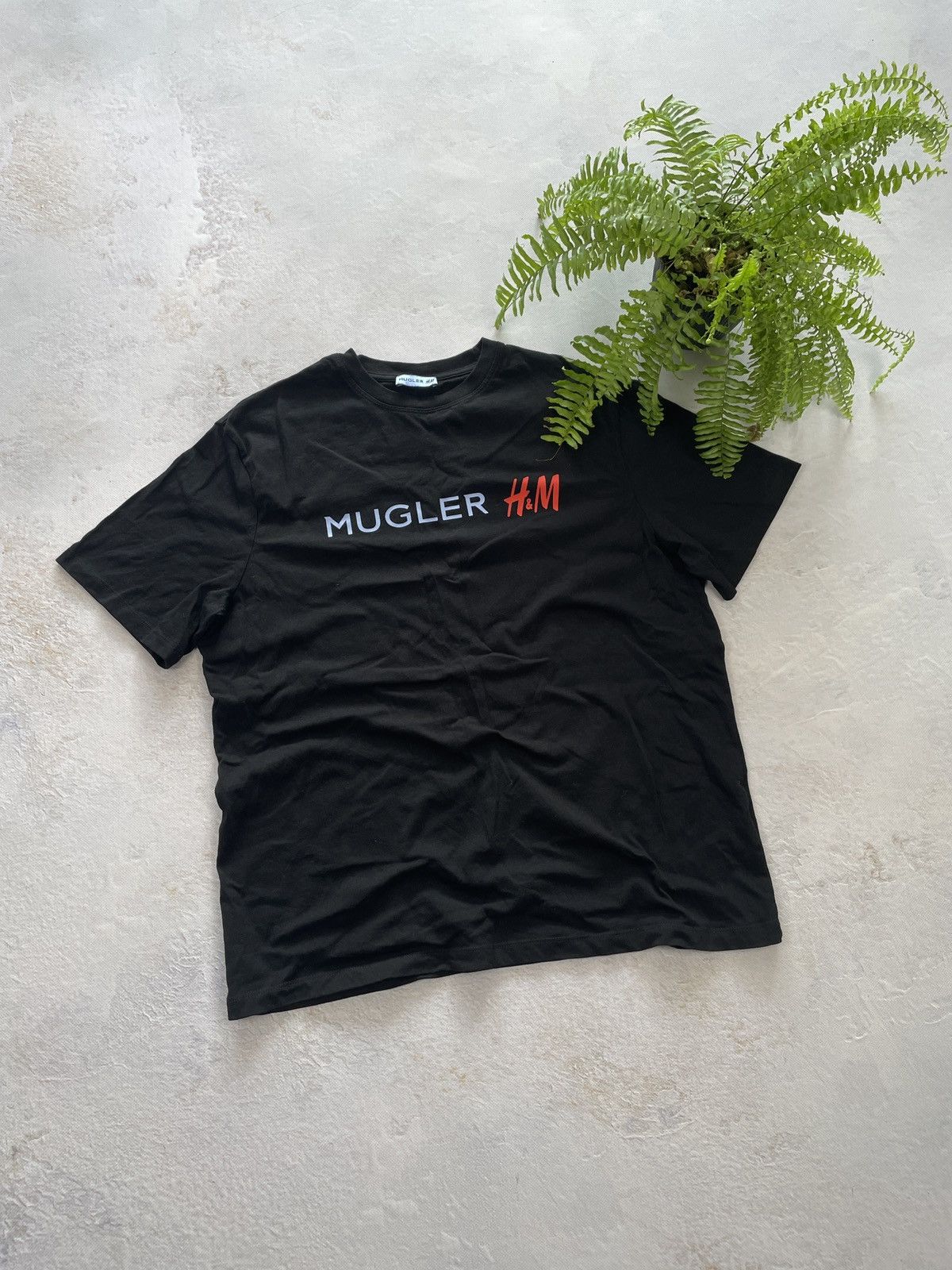 Mugler Mugler H&M T-Shirt Spellout Big Logo Size US M / EU 48-50 / 2 - 2 Thumbnail