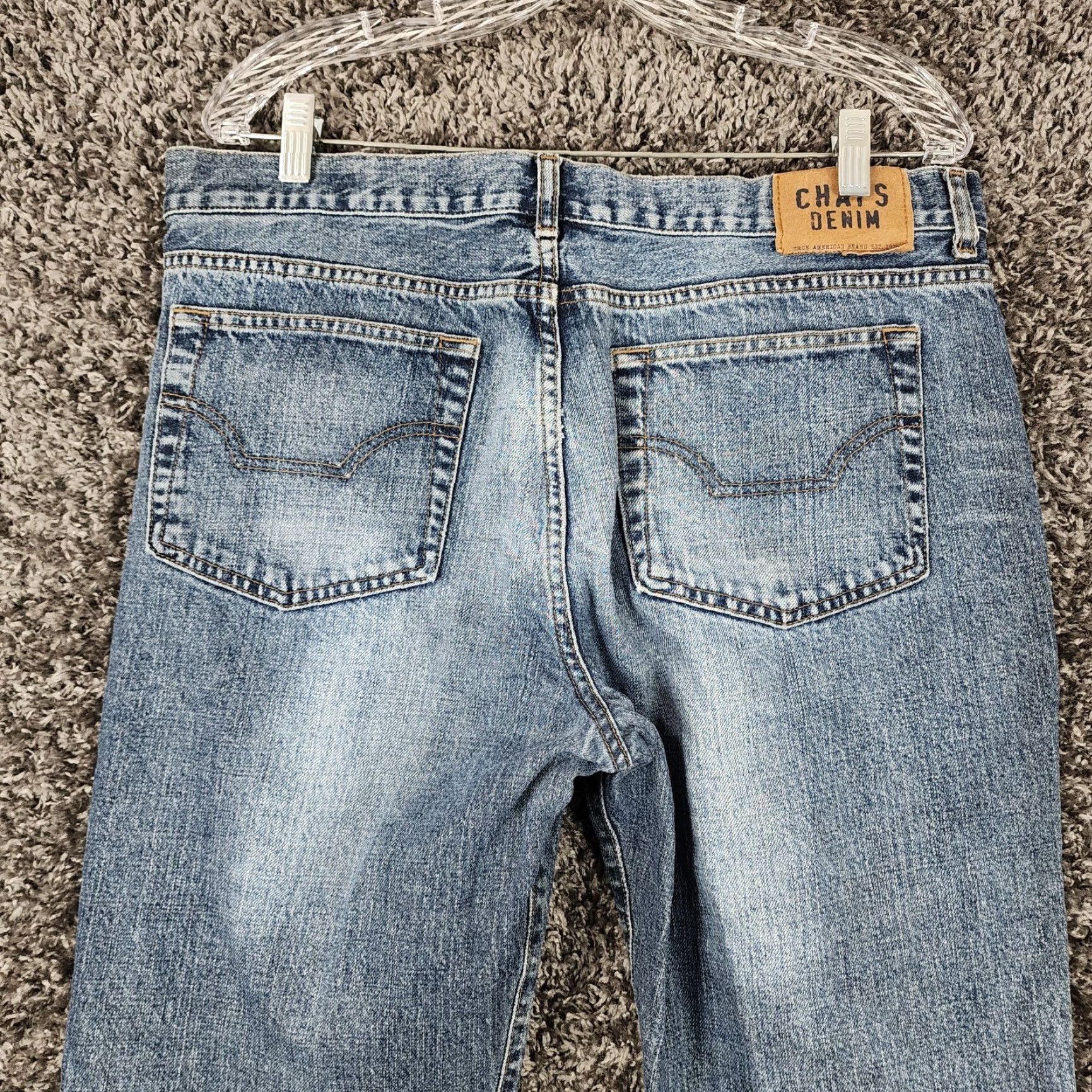 Chaps CHAPS Mens Relaxed Straight Leg Jeans Blue Size 34x30 Size US 34 / EU 50 - 7 Thumbnail