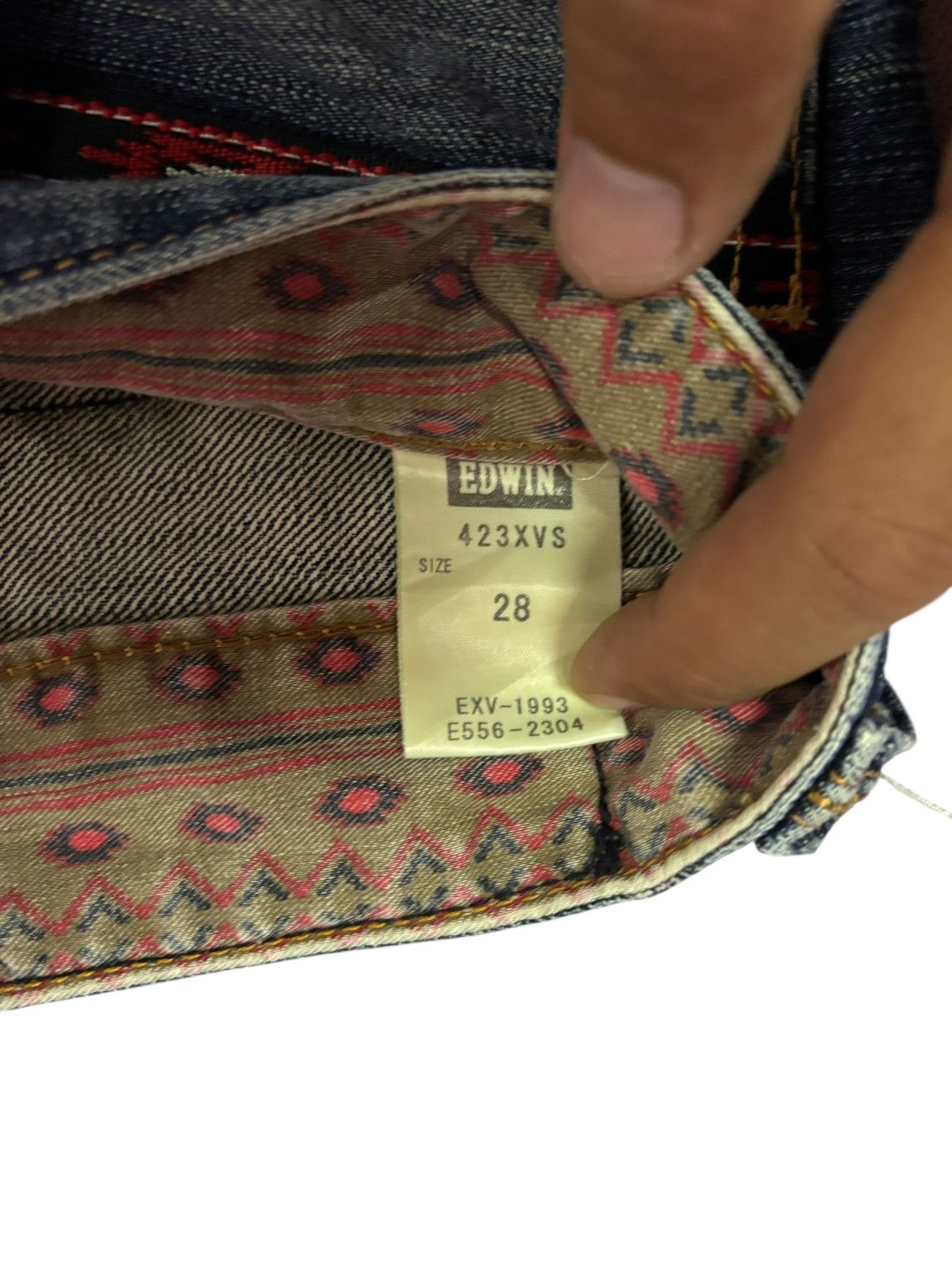 Edwin Vtg Edwin XV Japan Distressed Jeans Size US 29 - 10 Thumbnail