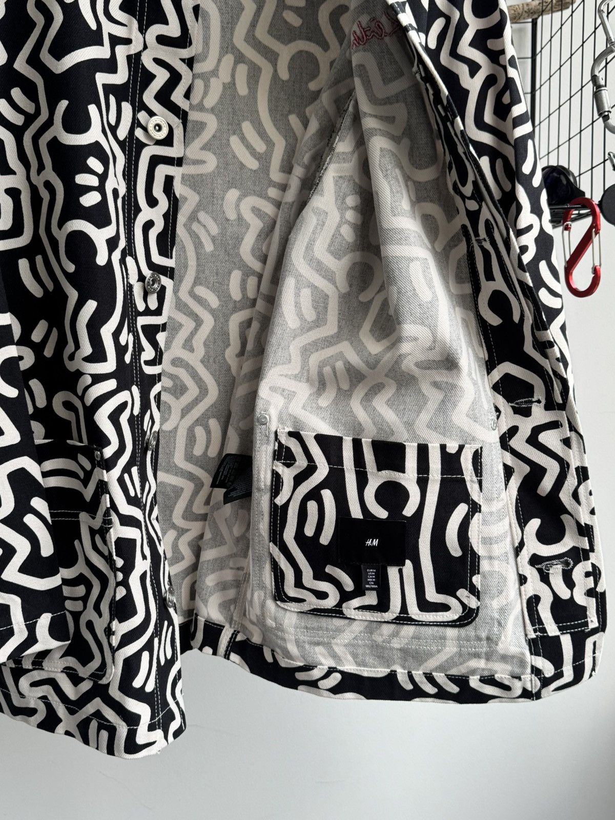 H&M × Keith Haring H&M Keith Haring Twill All Print White Black Jacket Size US M / EU 48-50 / 2 - 7 Thumbnail