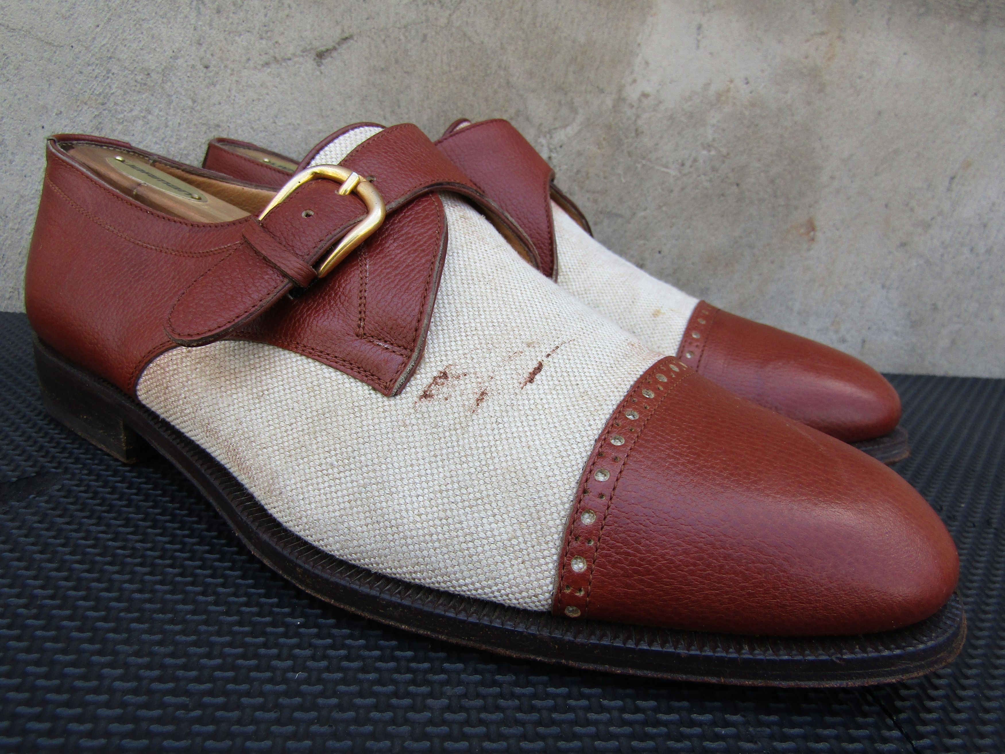 Bally BALLY SEXTON LOAFERS LEATHER & CANVAS MONK STRAP Size US 9 / EU 42 - 5 Thumbnail
