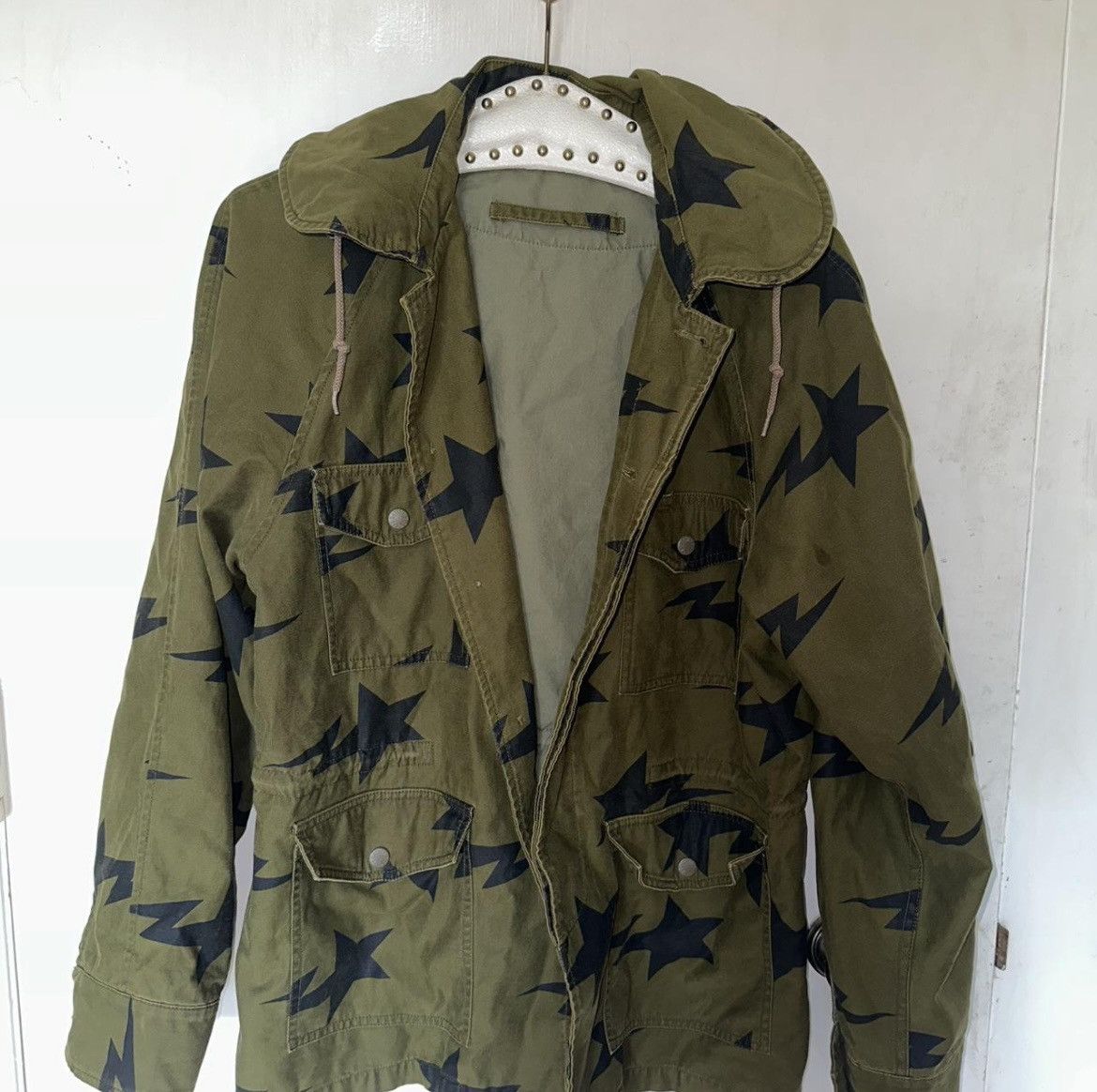 Bape Vintage Military Bapesta Star Logo Jacket Size US L / EU 52-54 / 3 - 1 Thumbnail