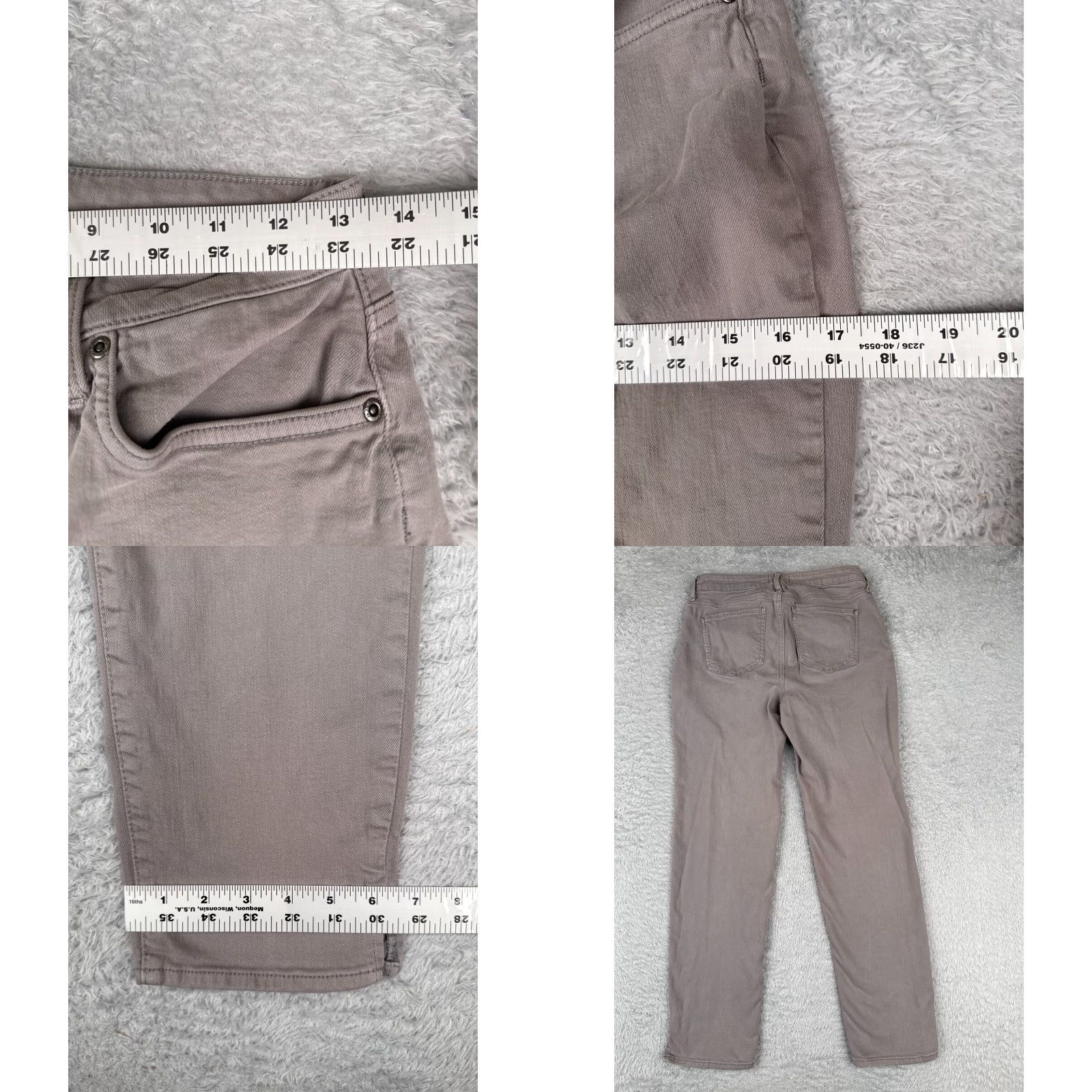 NYDJ NYDJ Jeans Womens 2 Gray Denim Straight Split Hem Curves 360 Cotton Mid 26x28 Shirt Women Adult Slim Fit 5-Pocket Streetwear Western 90s Mens Girls Size 26" / US 2 / IT 38 - 9 Thumbnail