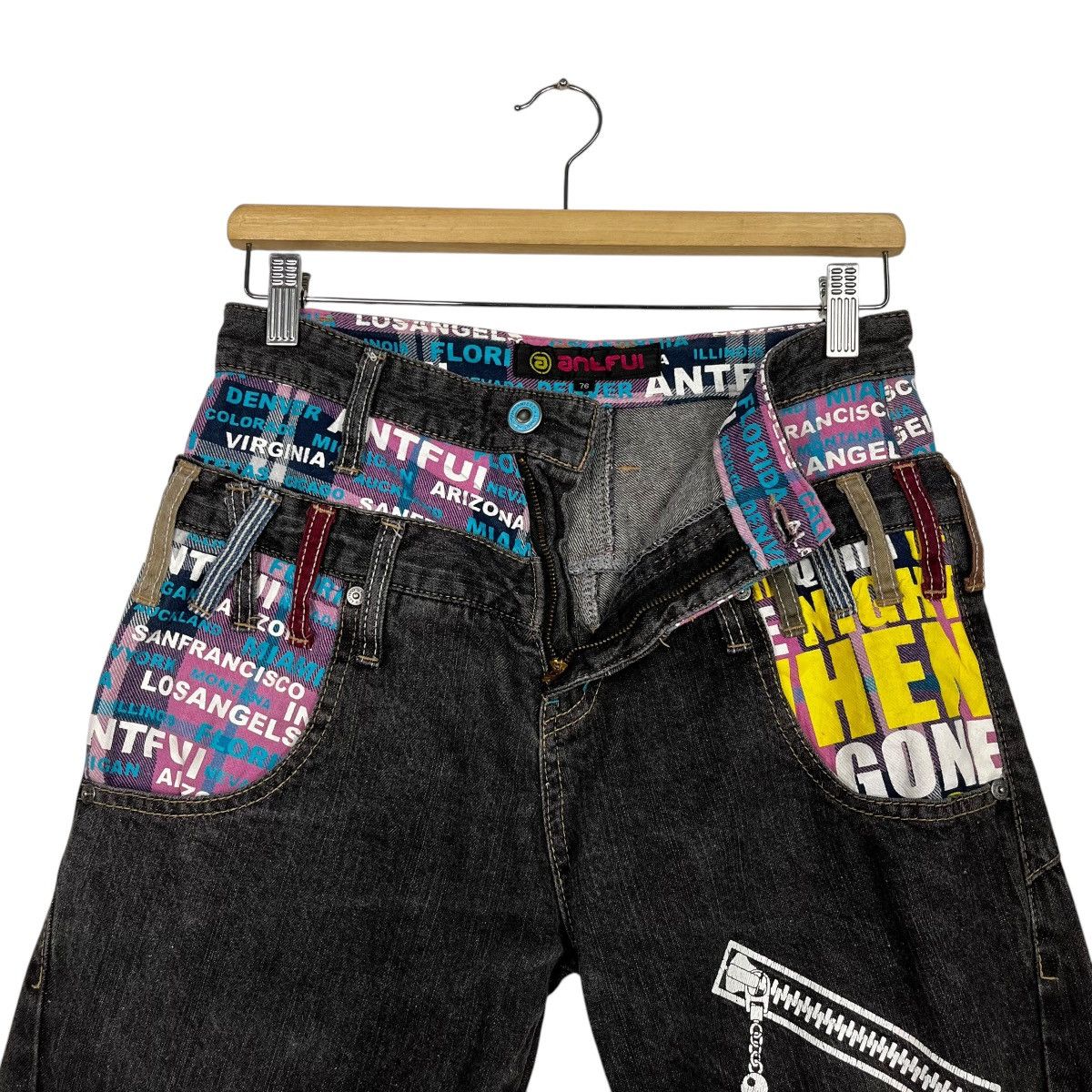Japanese Brand Vintage Antful Double Waist Seditionaries Denim Jeans Size US 28 / EU 44 - 14 Thumbnail