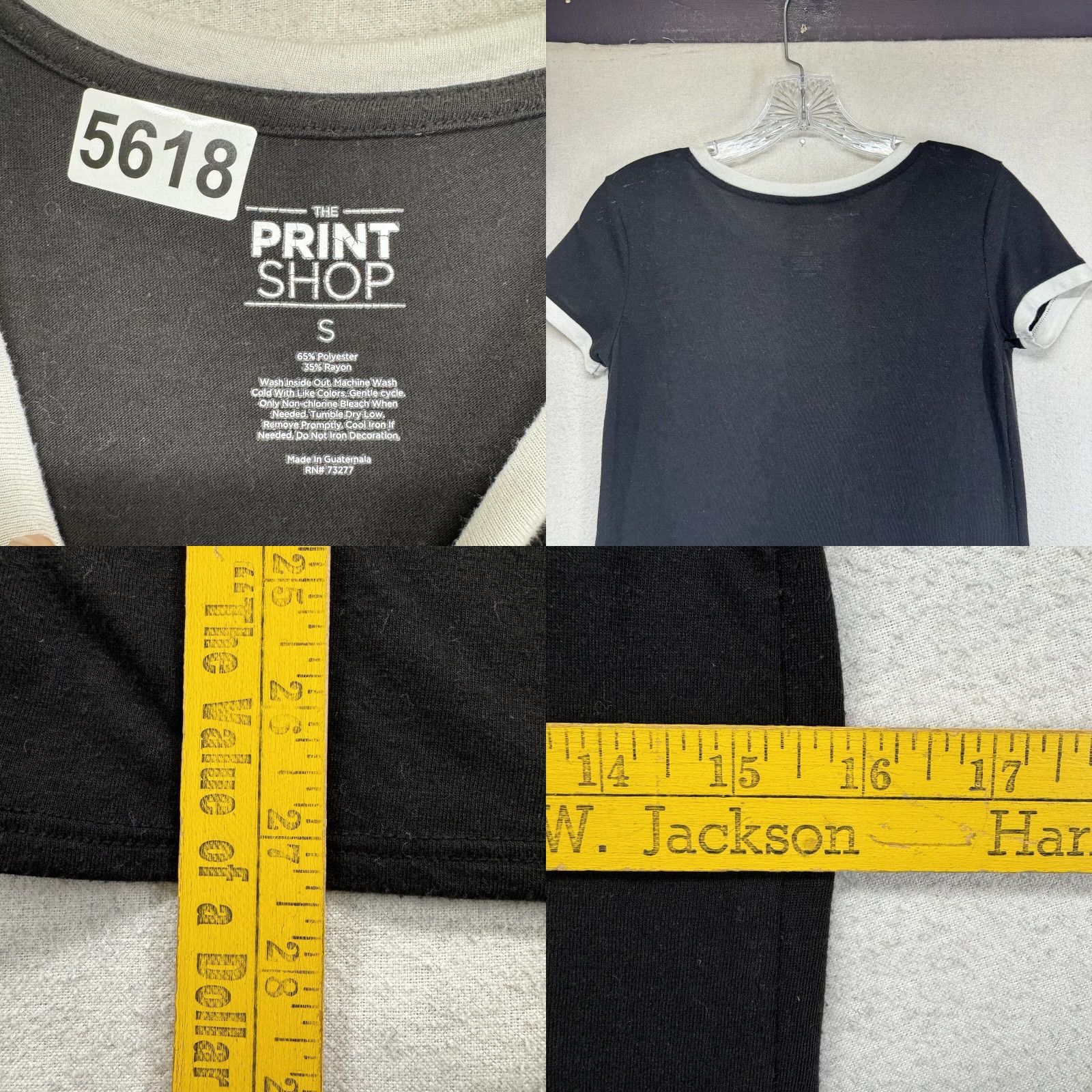Vintage Coffee Shirt Small Black Ringer T Shirt Please Funny Cute Women Size S / US 4 / IT 40 - 8 Thumbnail