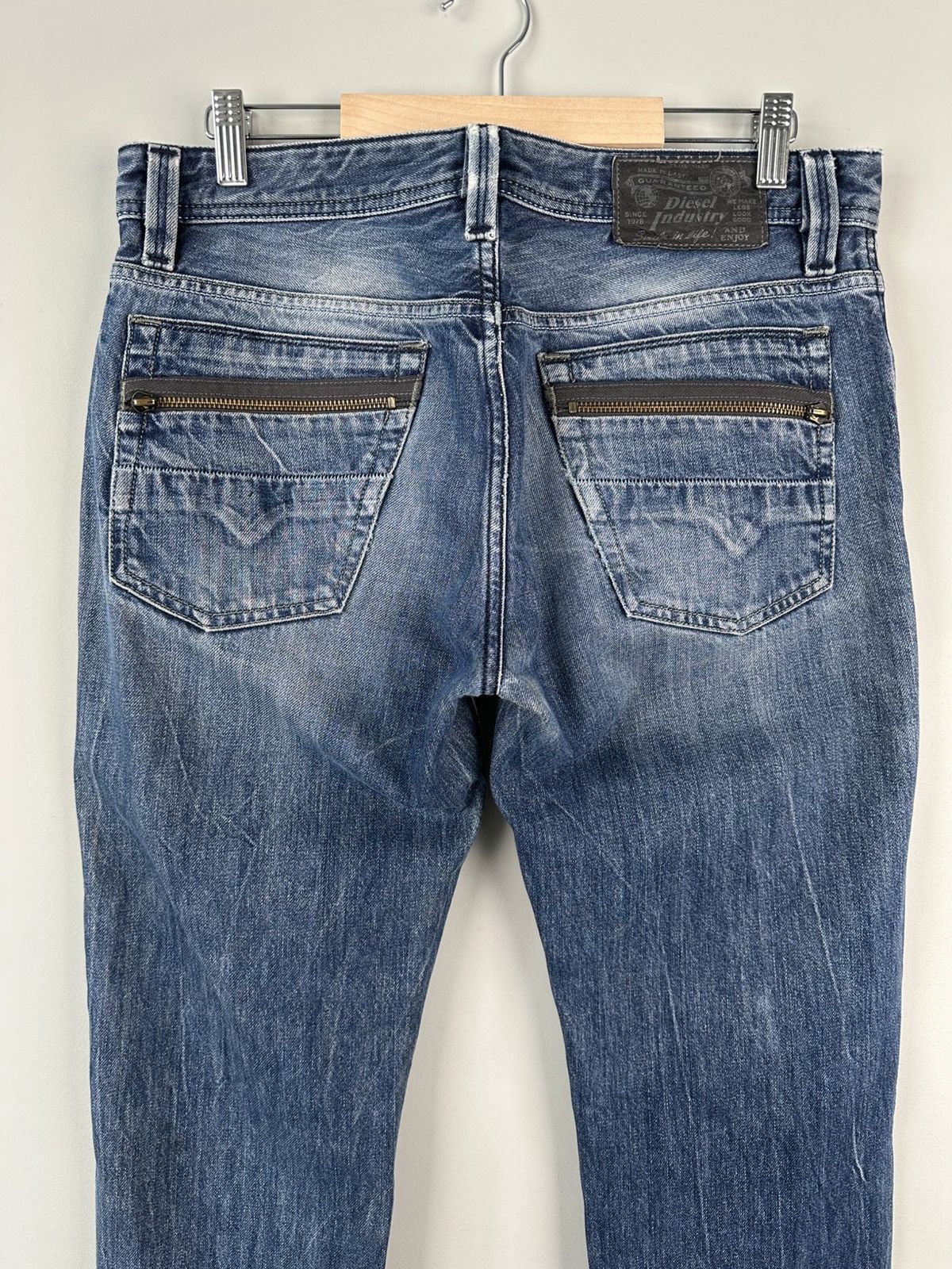 Diesel Vintage Y2k Diesel Larkee Zip Denim Jeans Pants Size US 30 / EU 46 - 4 Thumbnail