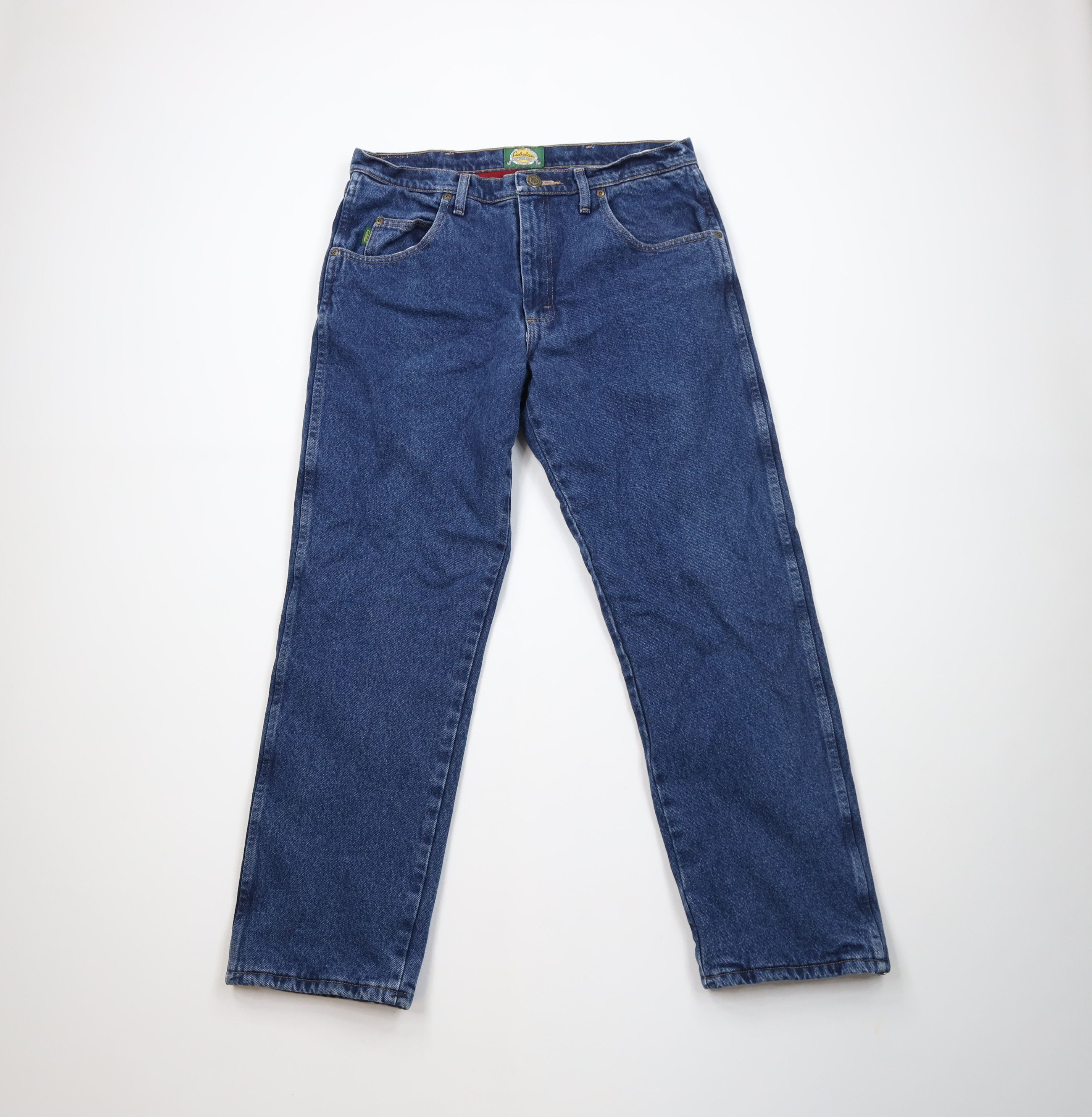 Cabelas Vintage Cabelas Heavyweight Fleece Lined Straight Leg Jeans Size US 34 / EU 50 - 2 Thumbnail
