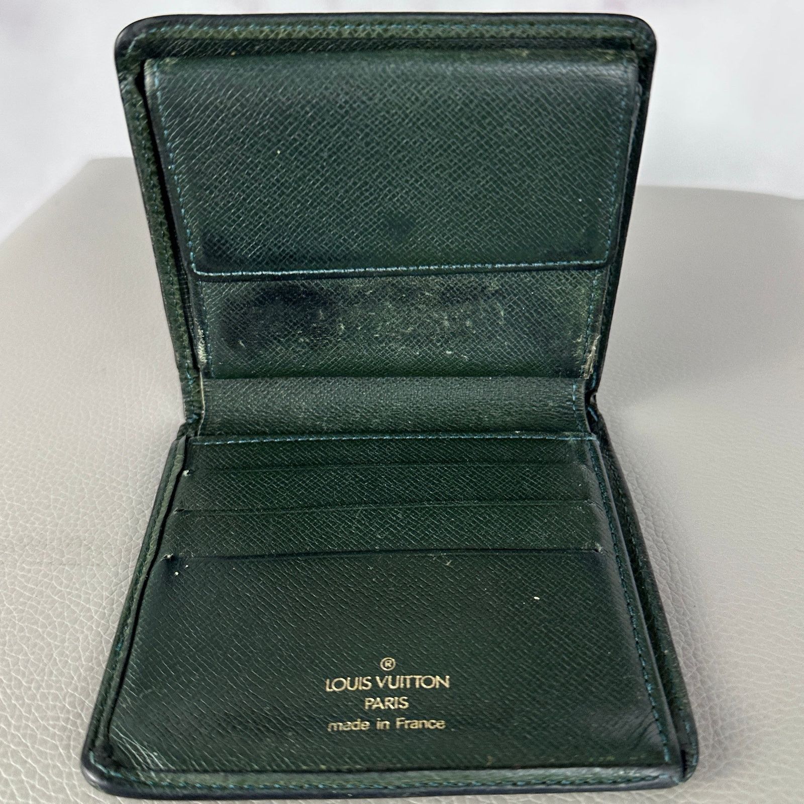 Louis Vuitton Green Leather Bifold Wallet Size ONE SIZE - 4 Thumbnail