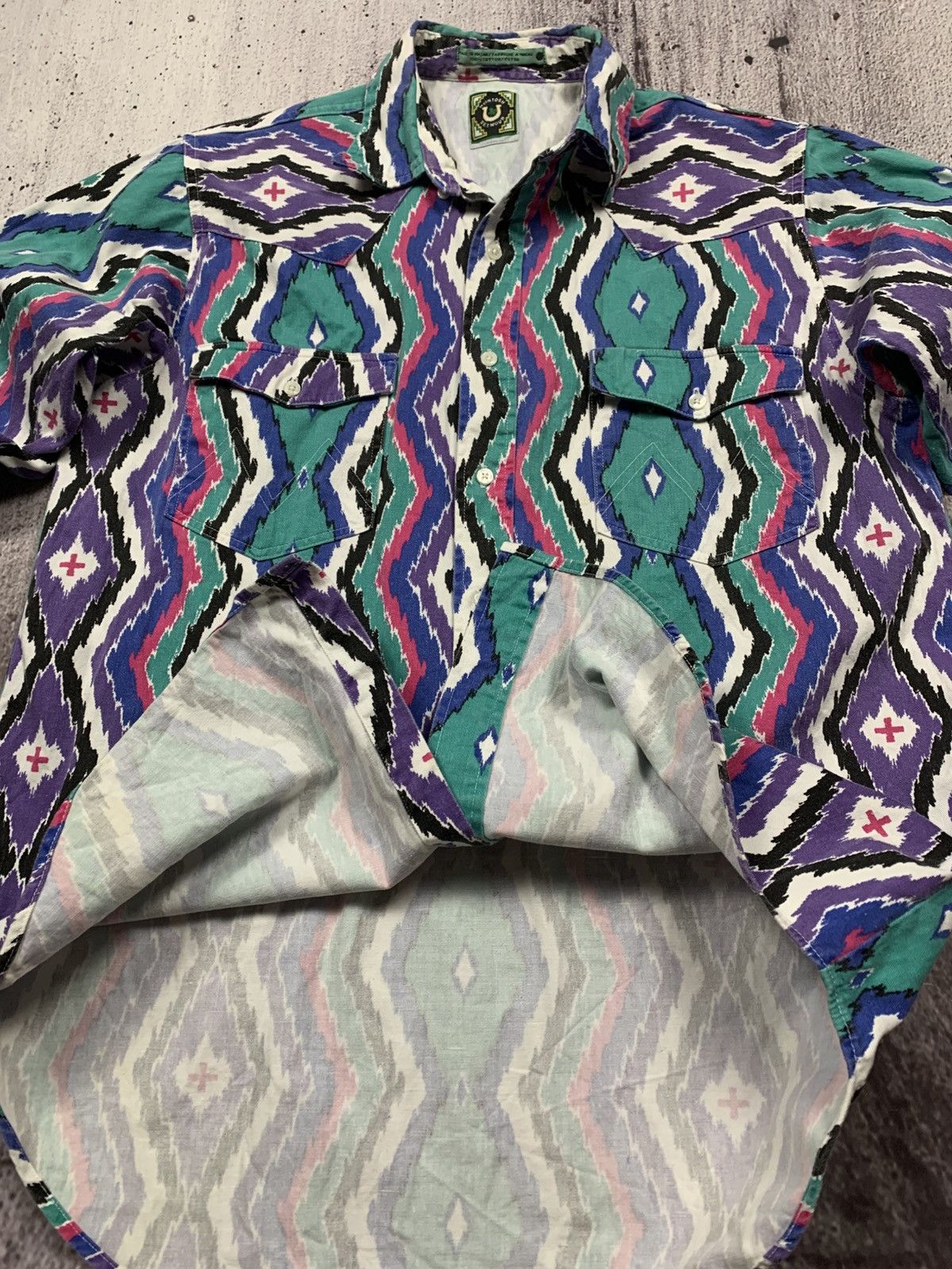 If Six Was Nine Mcintosh Seymour Shirt Vintage Aztek Style Rare Designer Size US M / EU 48-50 / 2 - 6 Thumbnail