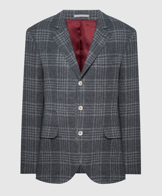 Brunello Cucinelli o1w1db10125 Suit Type Jacket in Grey Size US M / EU 48-50 / 2 - 2 Thumbnail