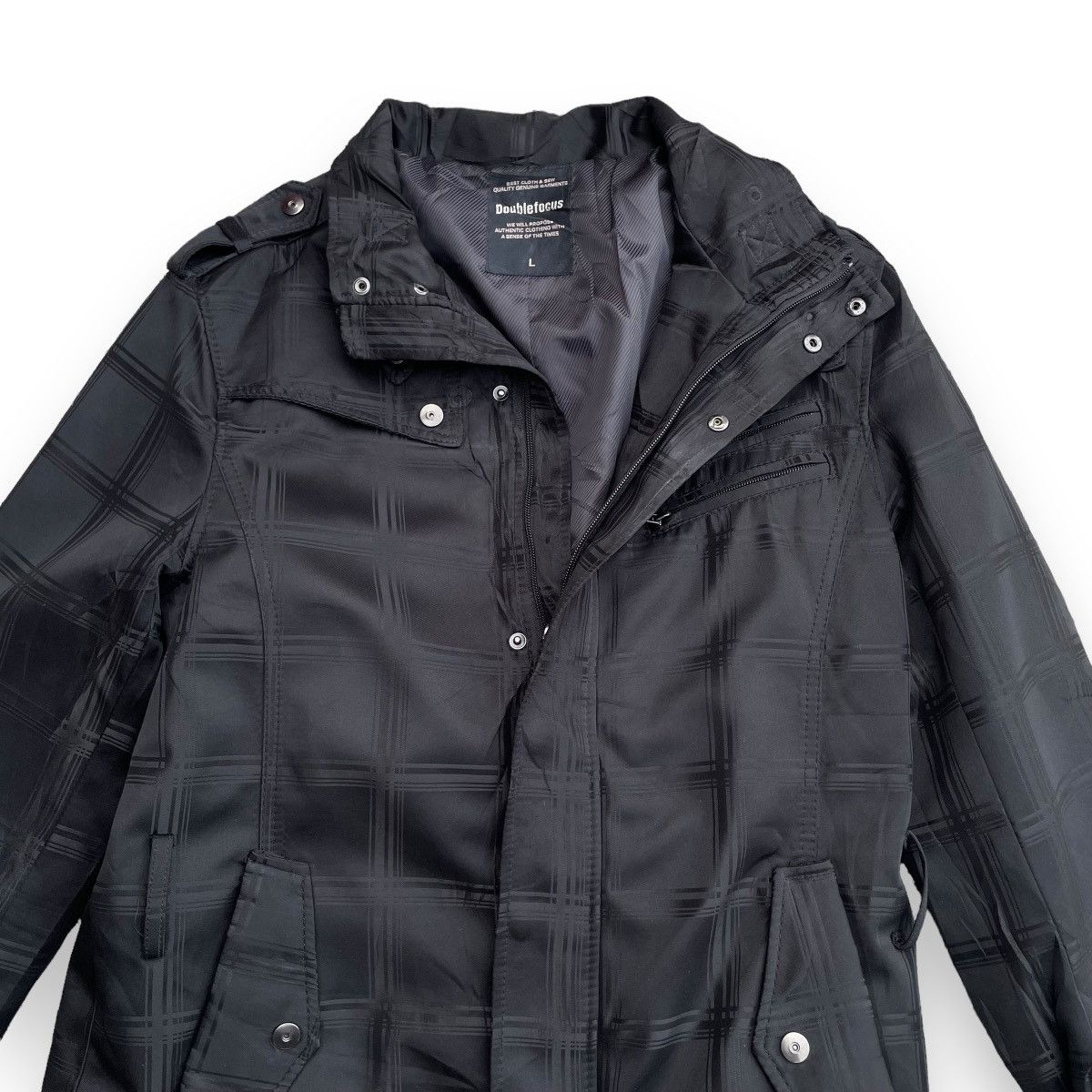 If Six Was Nine × Japanese Brand × Seditionaries 🇯🇵 DOUBLE FOCUS BUTTON UP FULL ZIP PUNK GOTHIC Size US L / EU 52-54 / 3 - 13 Thumbnail