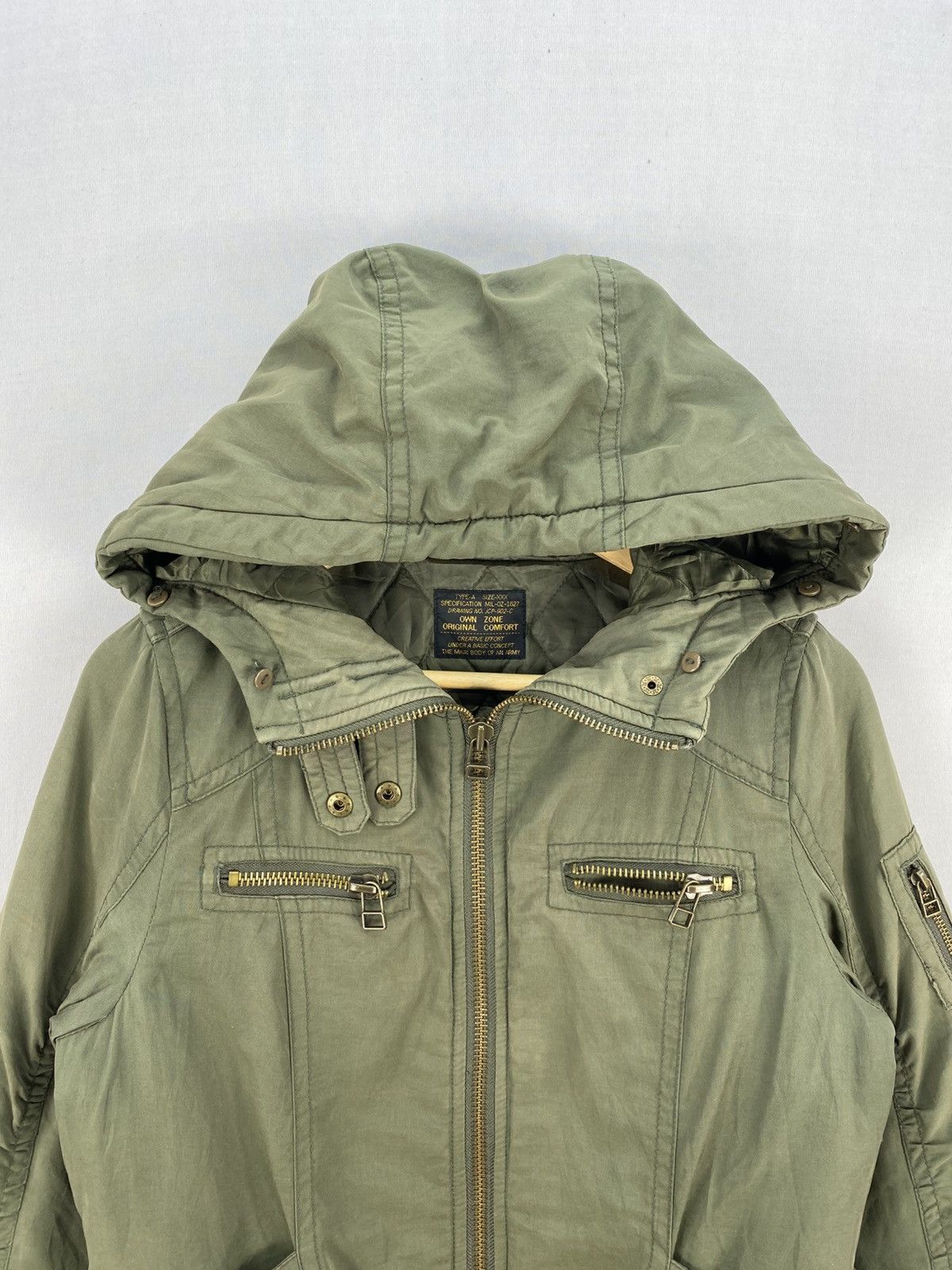 Japanese Brand Vintage Y2K Ozoc Parka Long Bomber Jacket Size XXS / US 00 / IT 34 - 5 Thumbnail