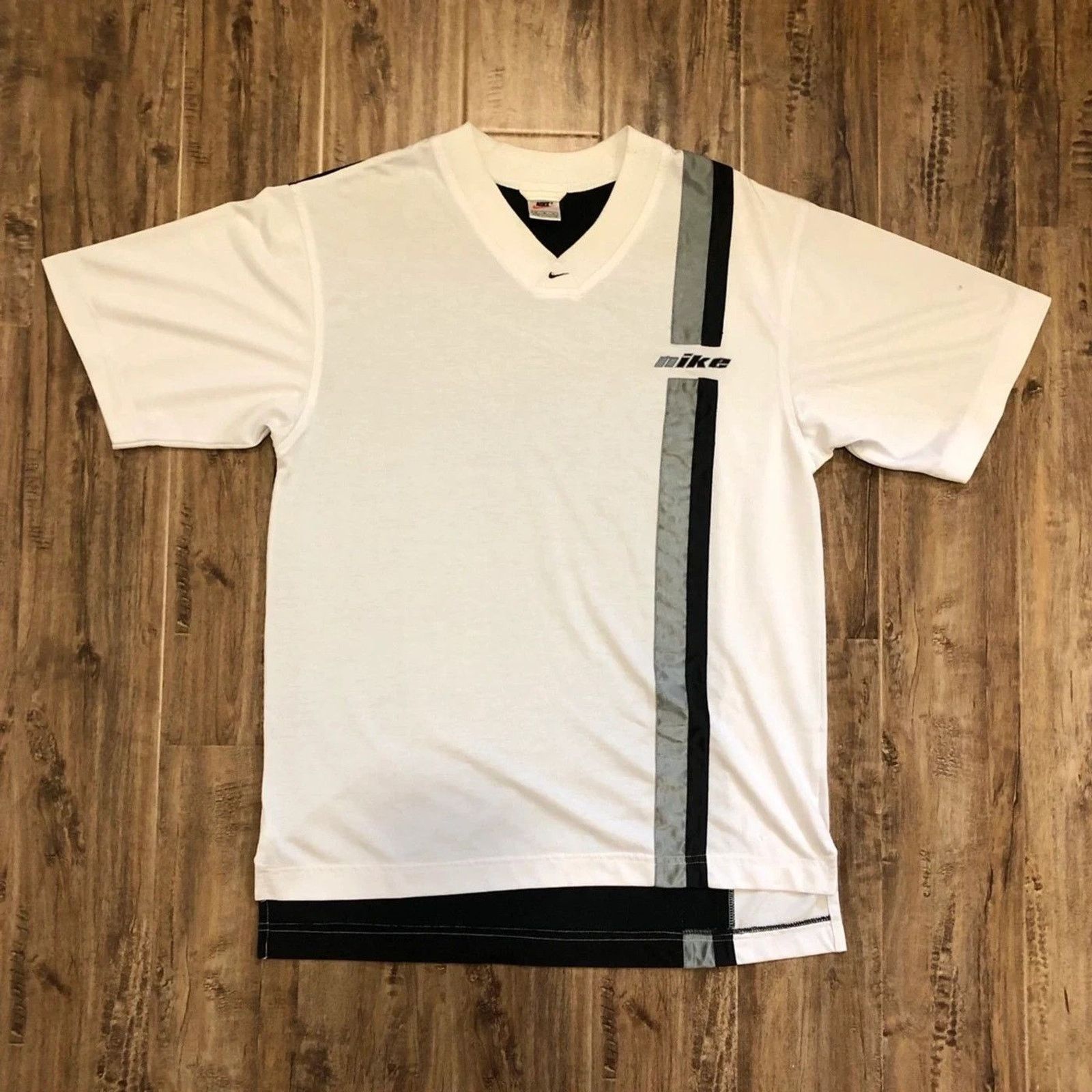Nike × Vintage Vintage 90s Nike Center Swoosh Athletic Tee Size US M / EU 48-50 / 2 - 1 Thumbnail