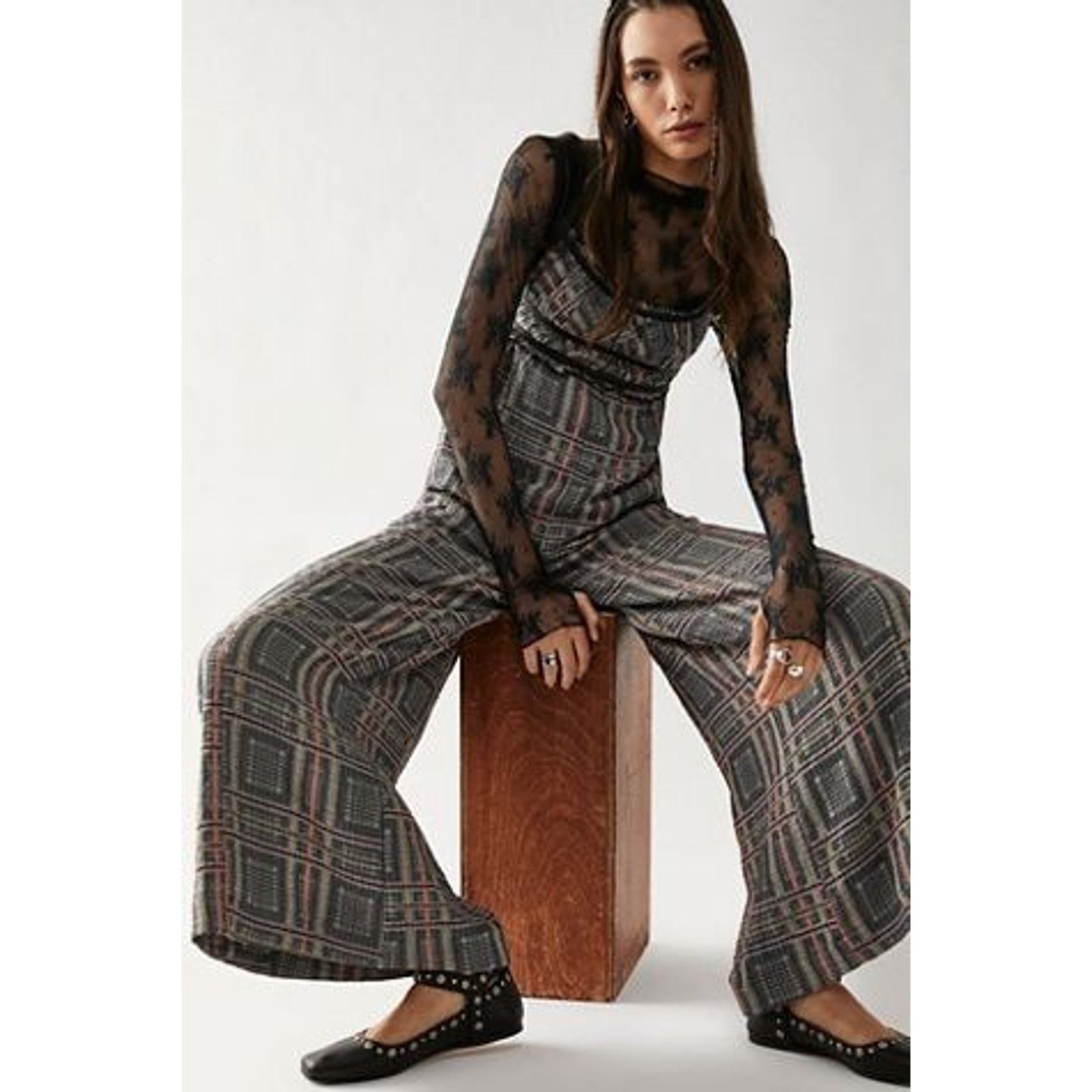 Free People New Free People Marley Plaid One-Piece Jumpsuit $188 X-SMALL Size 26" / US 2 / IT 38 - 5 Thumbnail