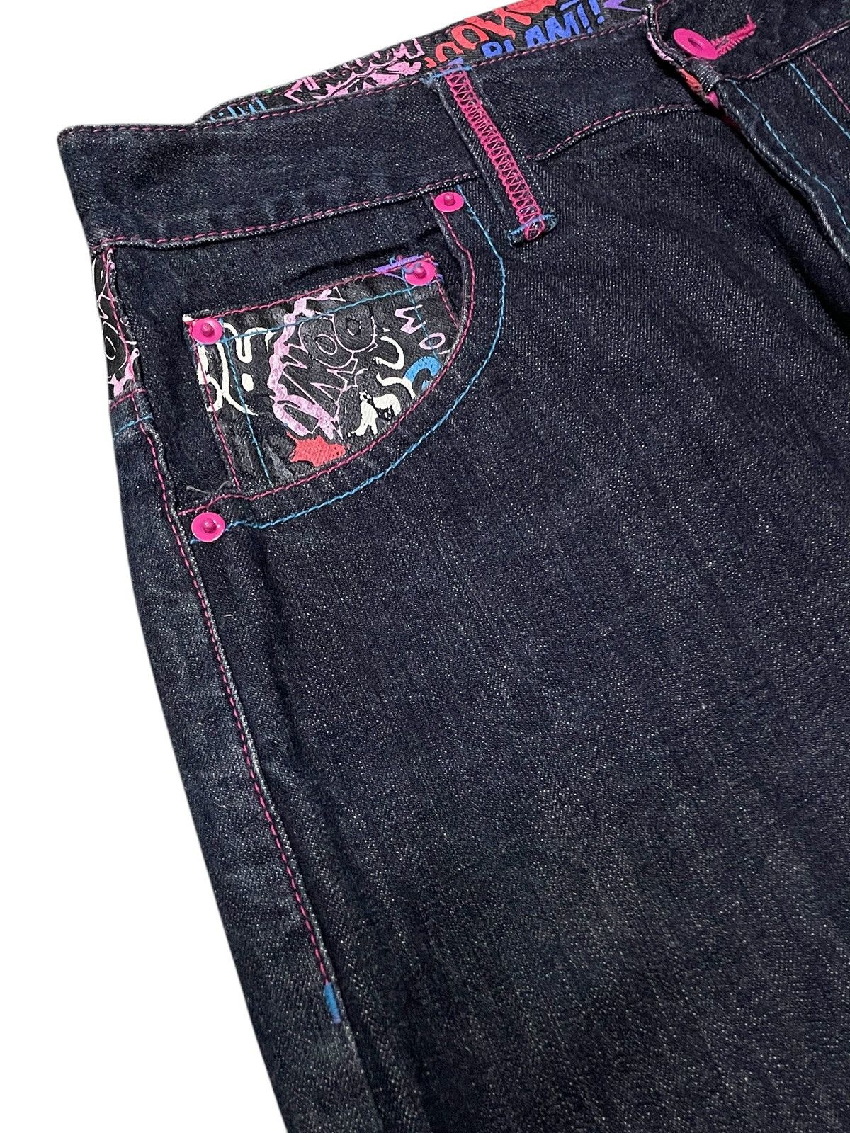 KOJIMA GENES × Red Monkey Clone Devgru Japan Comic Art Evisu Style Loose Jeans Size US 30 / EU 46 - 16 Thumbnail