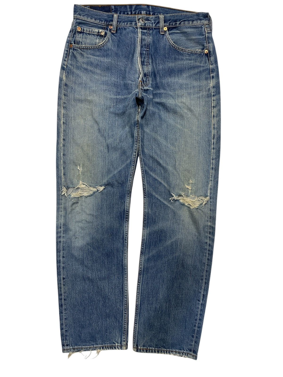 Levi's Vintage Levi’s 501 Distressed Jeans Size US 32 / EU 48 - 1 Thumbnail