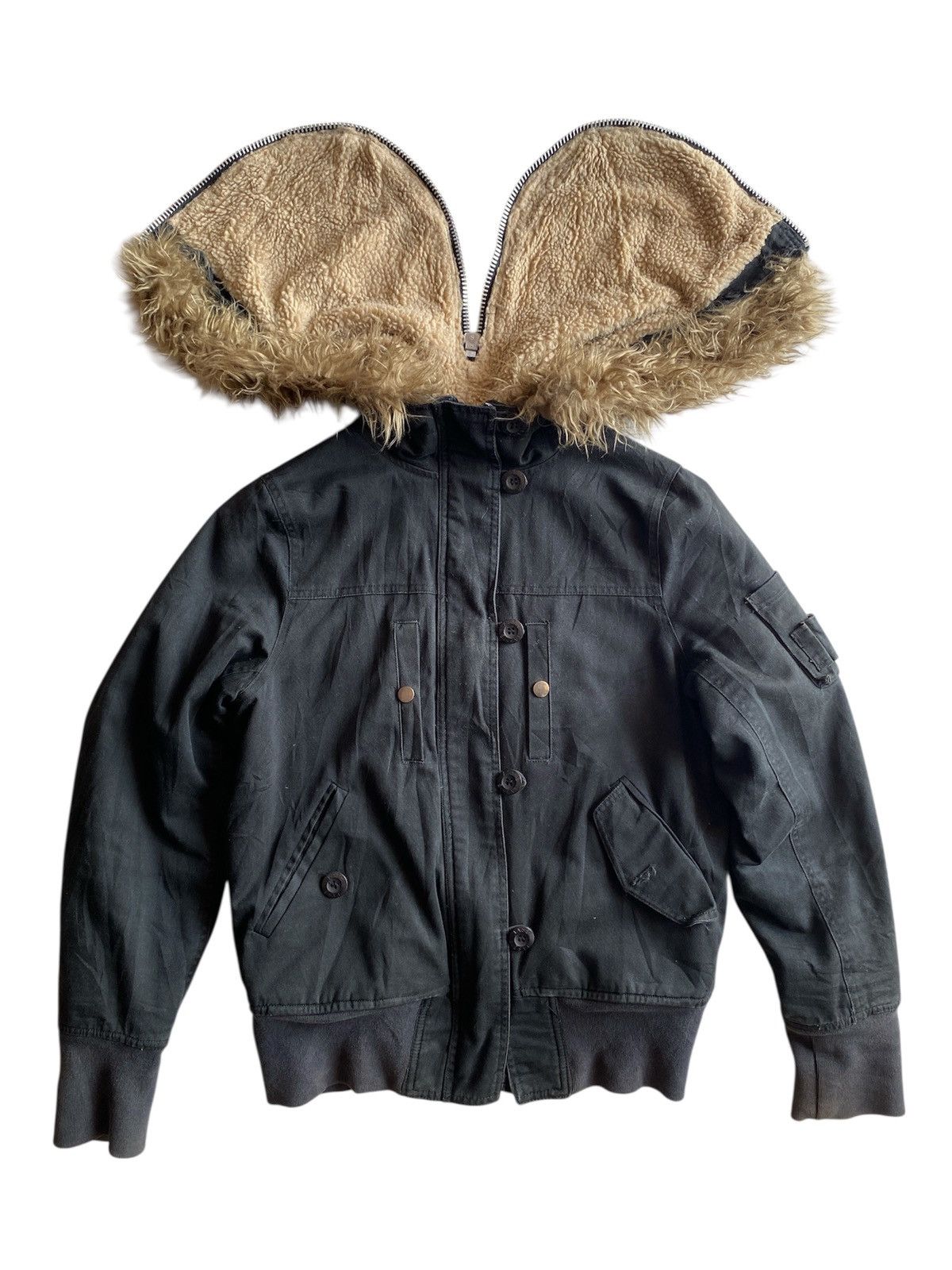 20471120 Japanes Brand Jassie Parka Fur Jacket Sherpa Detachable Hood Size US M / EU 48-50 / 2 - 1 Thumbnail