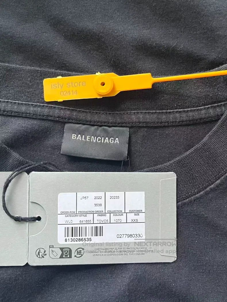 Balenciaga Logo Printed Plain Knit Short Sleeve Raglan Sle