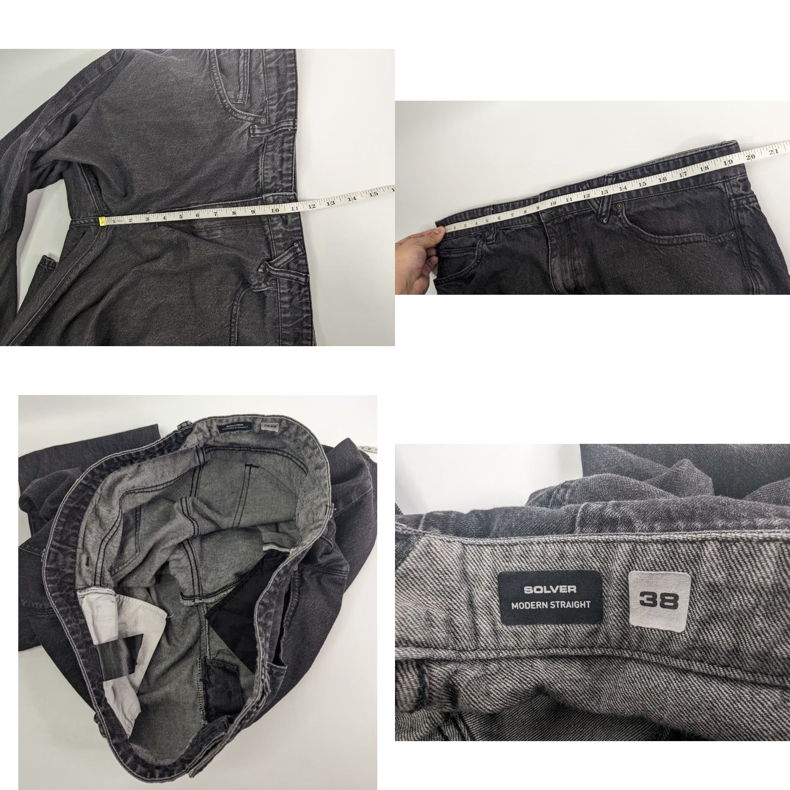 Volcom Volcom Solver Jeans Straight Men 38 Black Mid Rise 5-Pocket Denim Shirt? Size US 38 / EU 54 - 8 Thumbnail