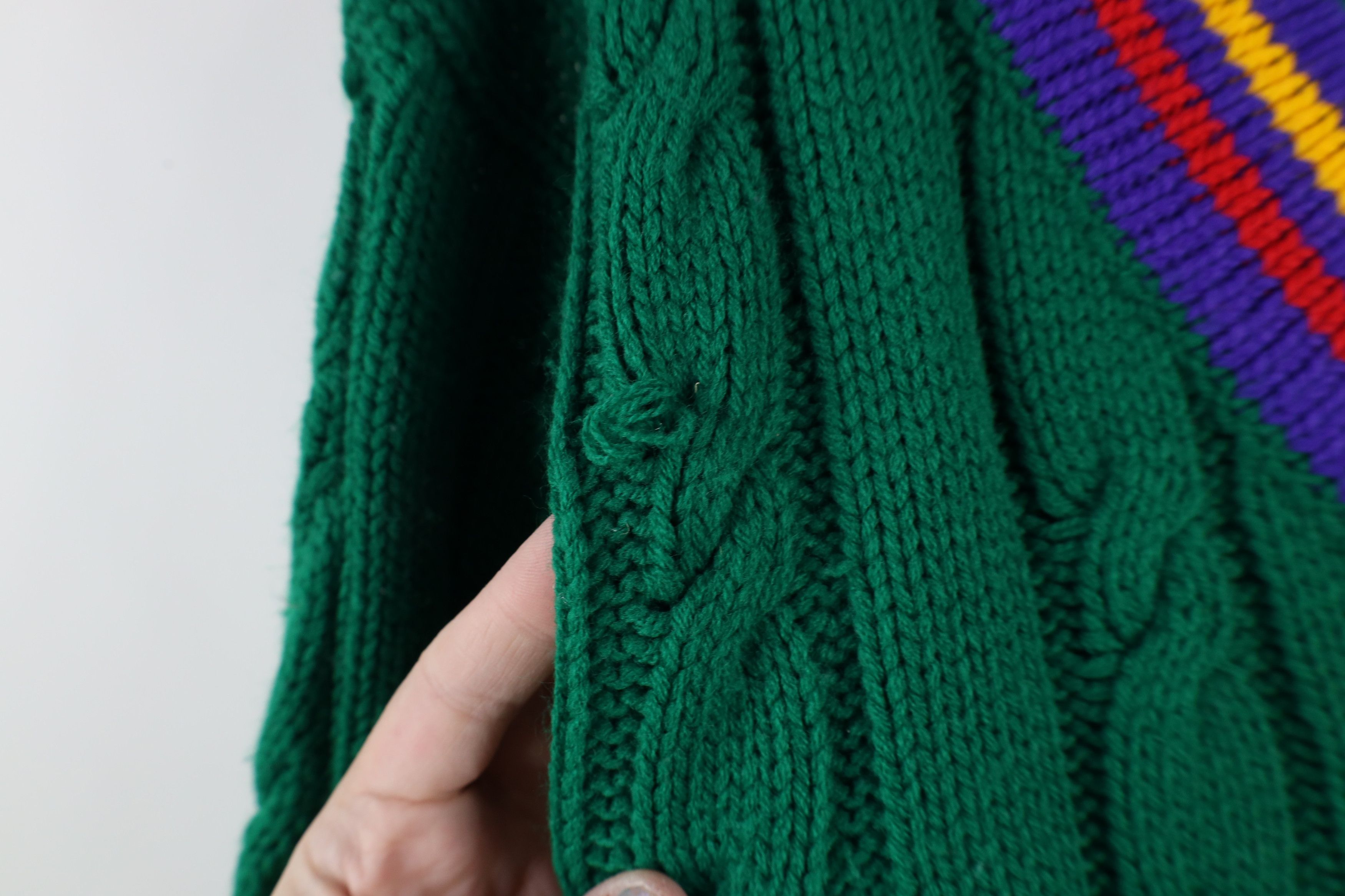 Vintage Vintage 90s Dapper Streetwear Chunky Cable Knit Sweater Size S / US 4 / IT 40 - 4 Thumbnail