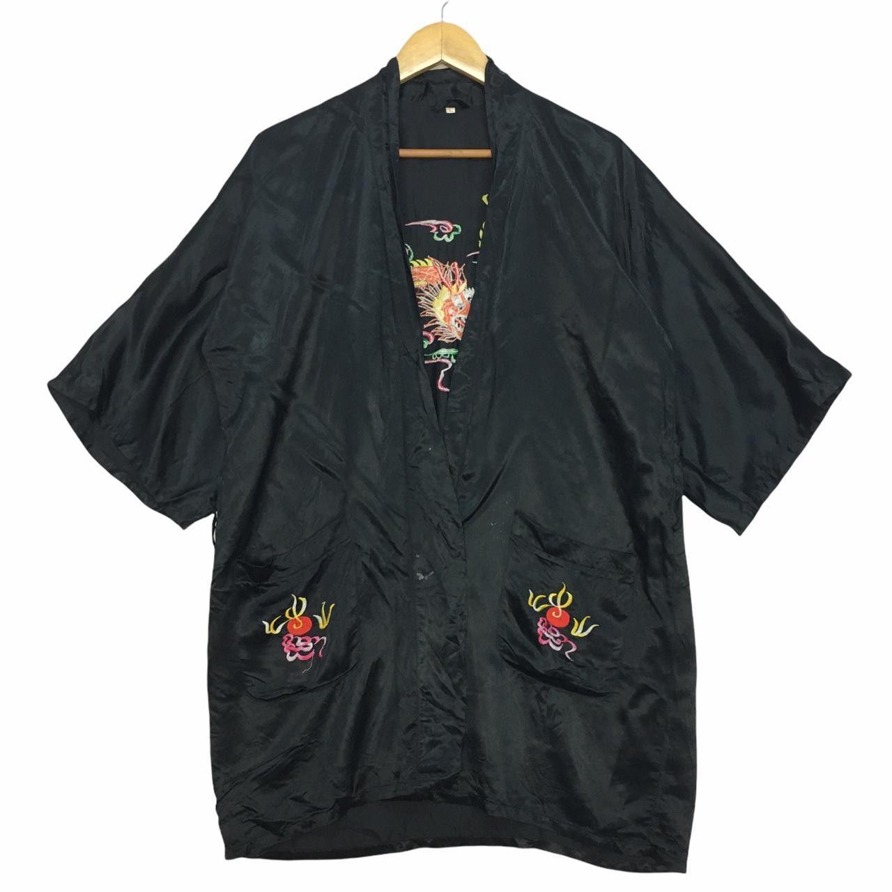 Vintage Vtg Japanese Kimono Embroidery Dragon Japanese Size L / US 10 / IT 46 - 3 Thumbnail