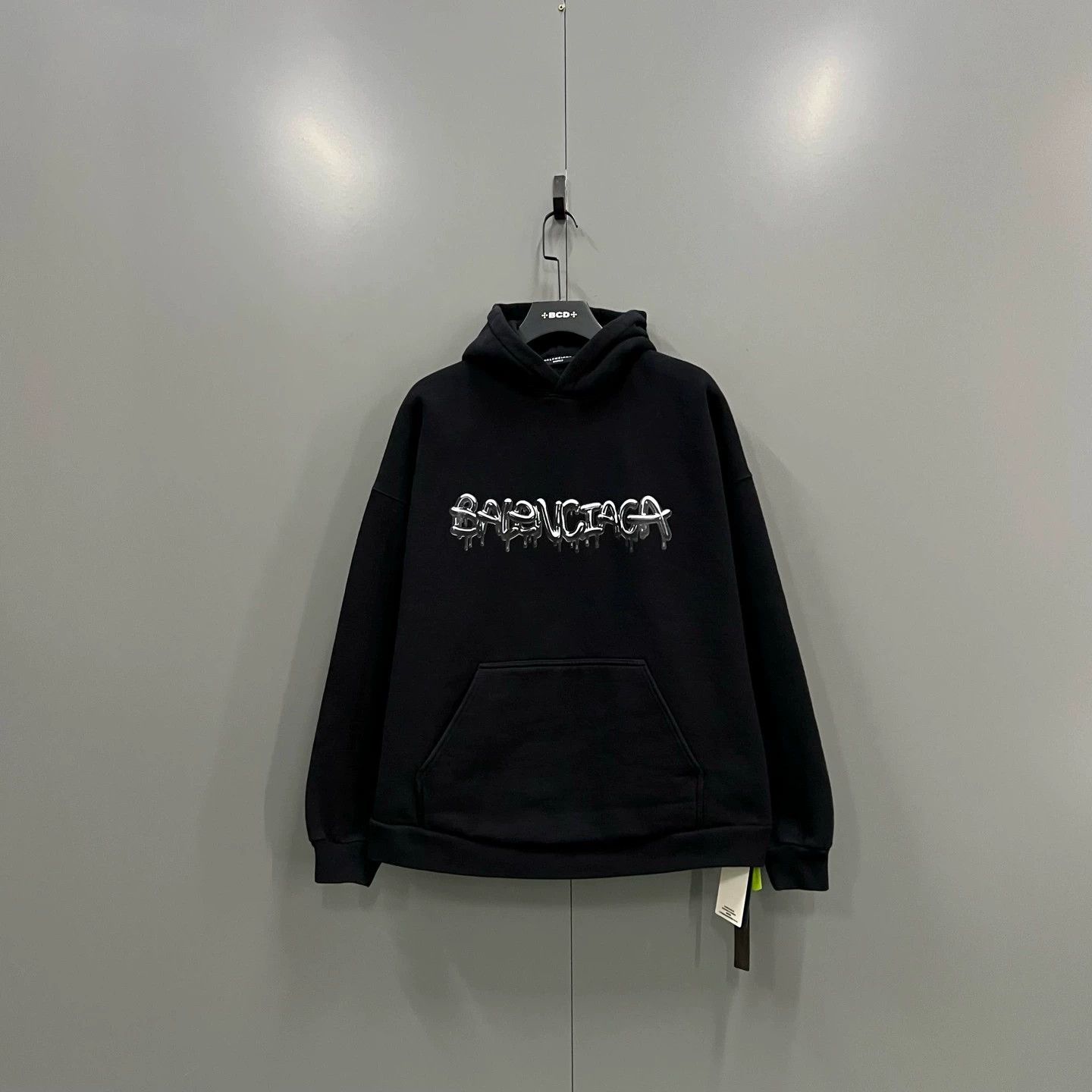 Balenciaga Balenciaga Black Logo Print Hoodie - dmc Size US XS / EU 42 / 0 - 1 Thumbnail