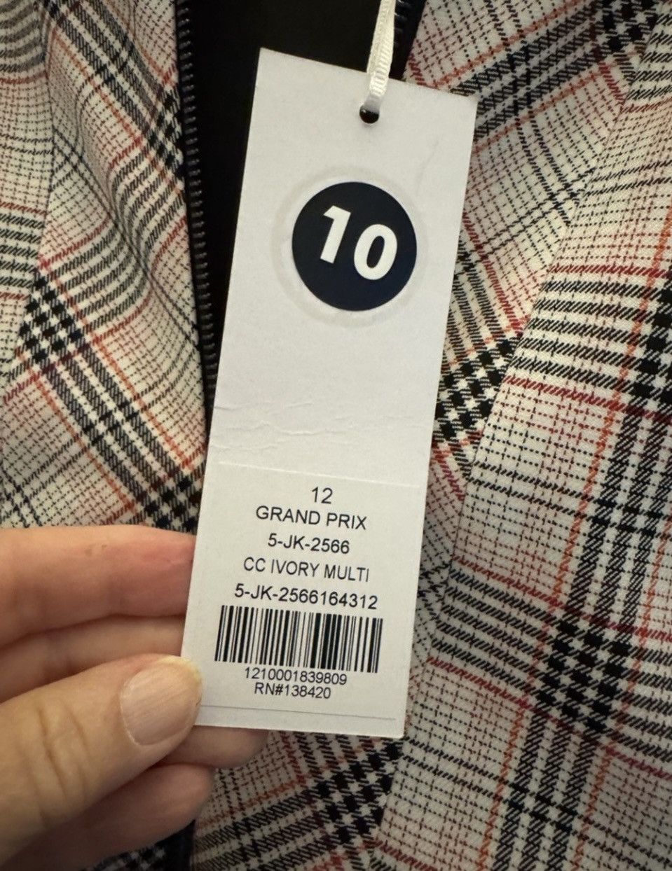 Other NWT Per Se by Carlisle Grand Prix Plaid Varsity Jacket Size XL / US 12-14 / IT 48-50 - 3 Thumbnail