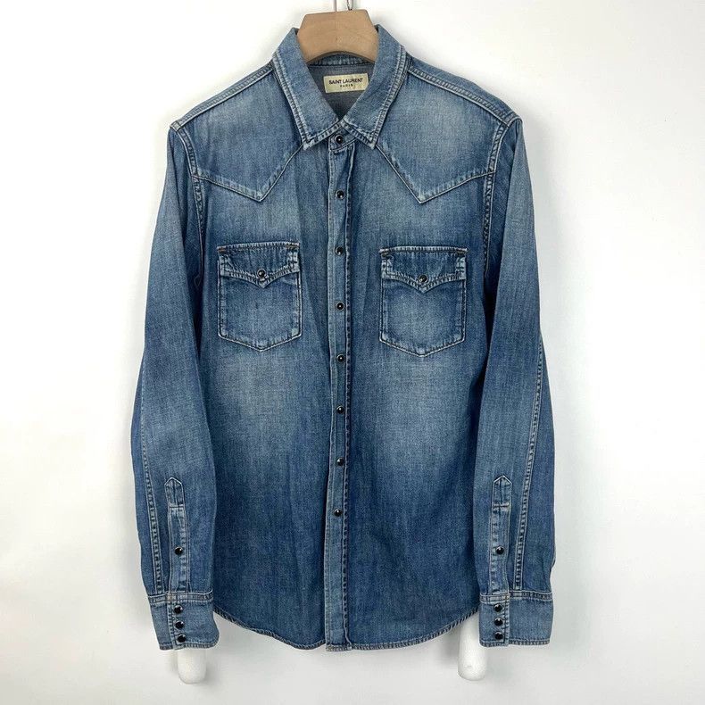 Saint Laurent Paris Saint Laurent Vintage Denim Shirt Size