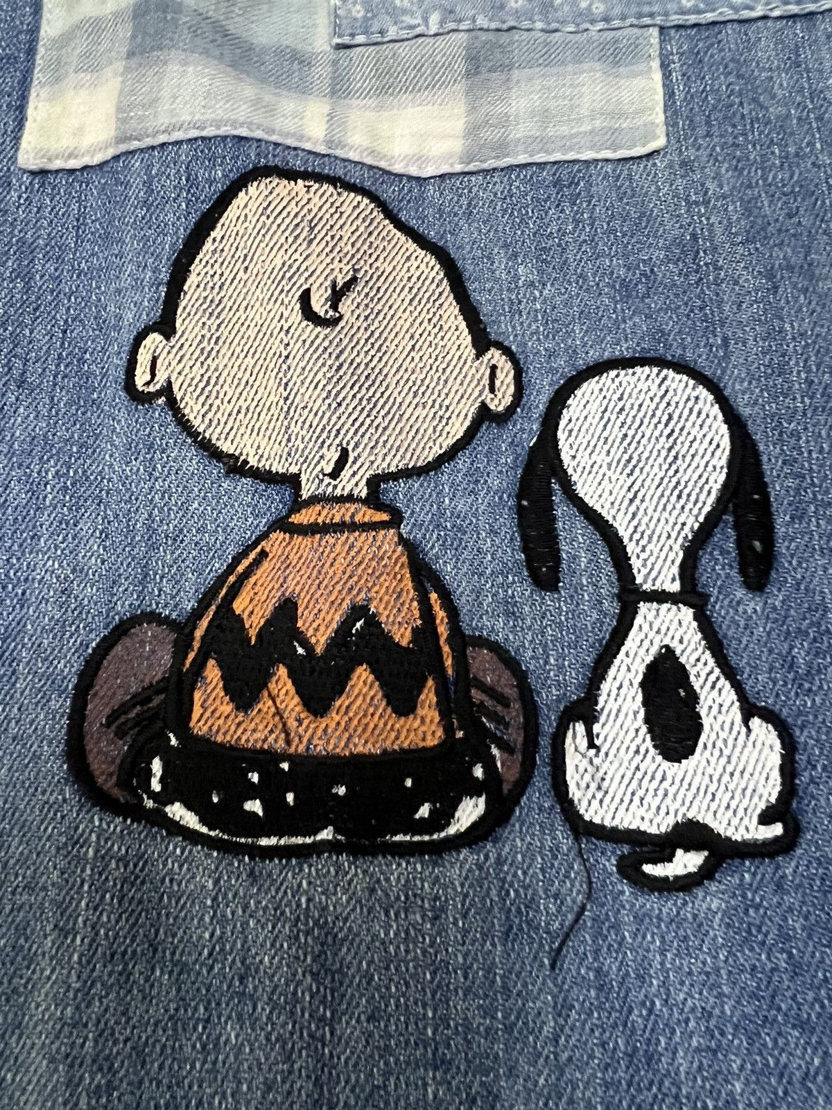 Peanuts × Vintage Peanuts Patchwork Jeans Size 30" / US 8 / IT 44 - 3 Thumbnail