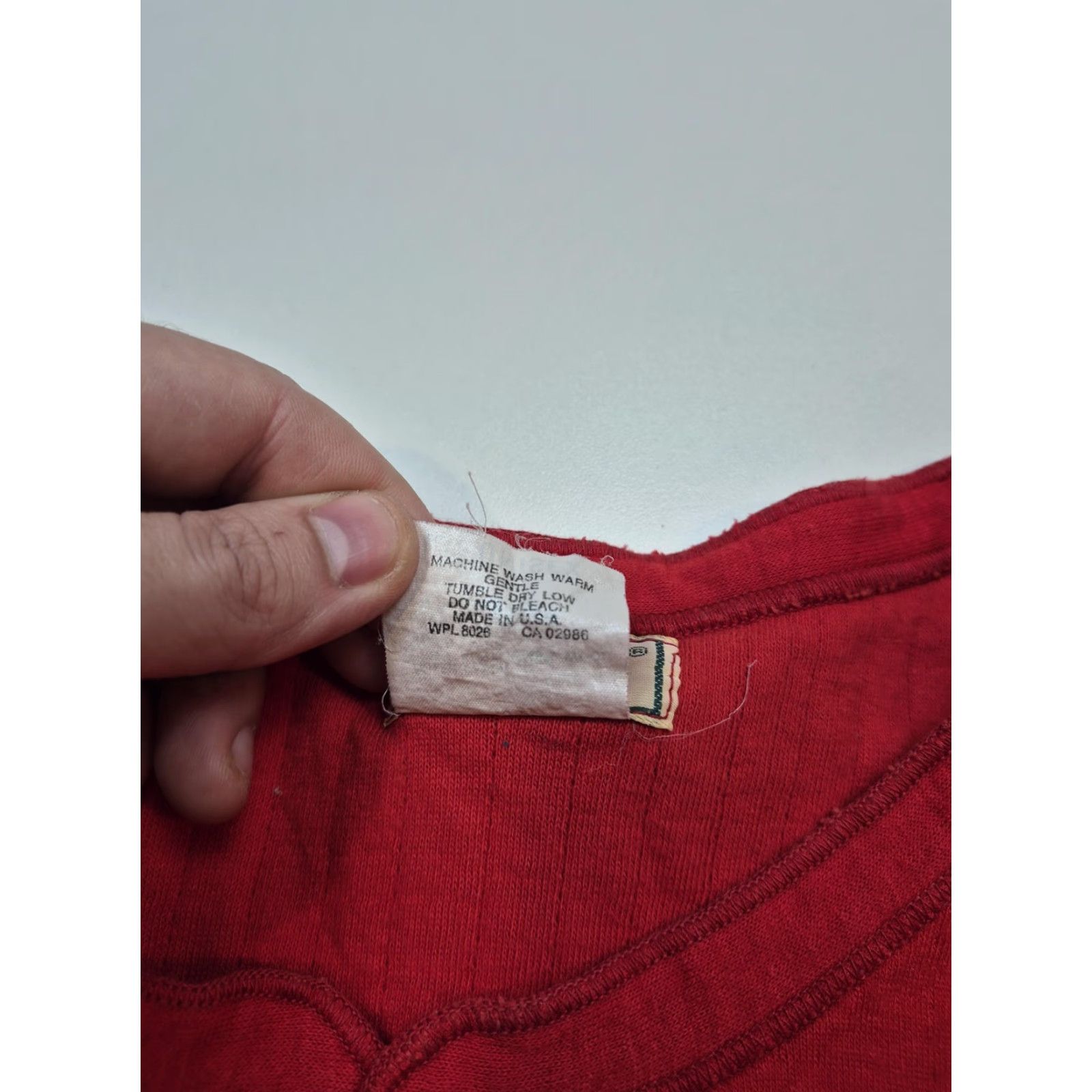 Vintage L.L.Bean Long Johns Mens Large Red Thermal Union Suit USA Base Layer Jersey Wool Cotton Long Underwear Mens Large Red Thermal Union Suit Size 42R - 4 Thumbnail