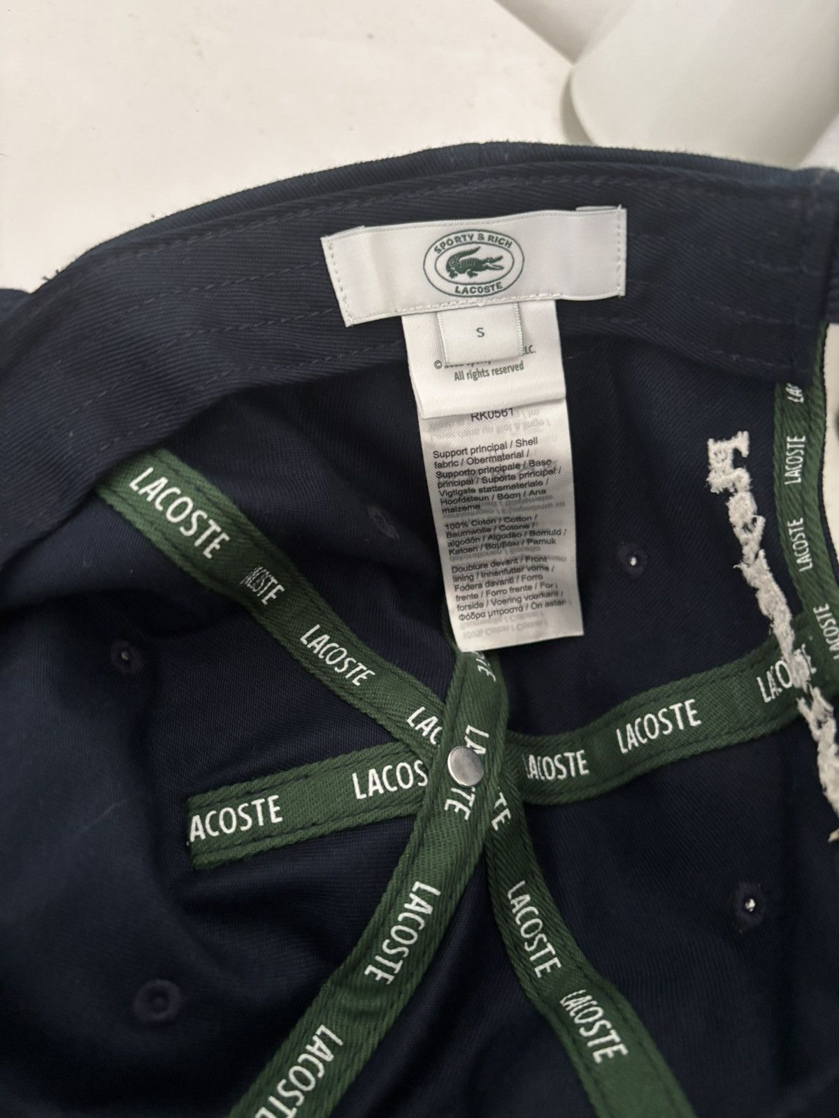 Sporty & Rich Sporty & Rich x Lacoste collab Navy Cap Size ONE SIZE - 4 Thumbnail