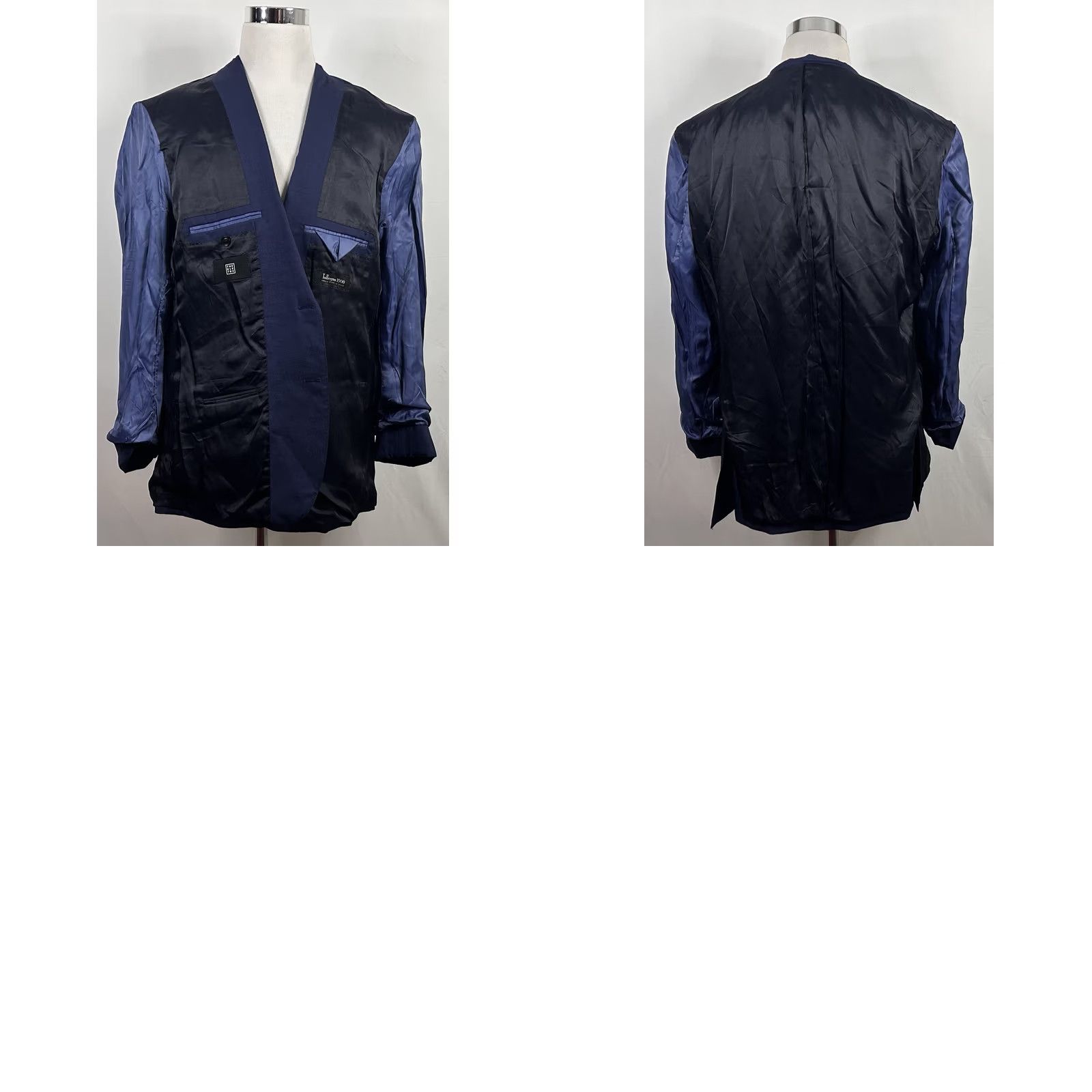 Doublet The Blk Tux Sport Coat 46L Blue Tollegno Wool Two Button Lined Double Vented Men's Jacket/Coat Size US S / EU 44-46 / 1 - 8 Thumbnail