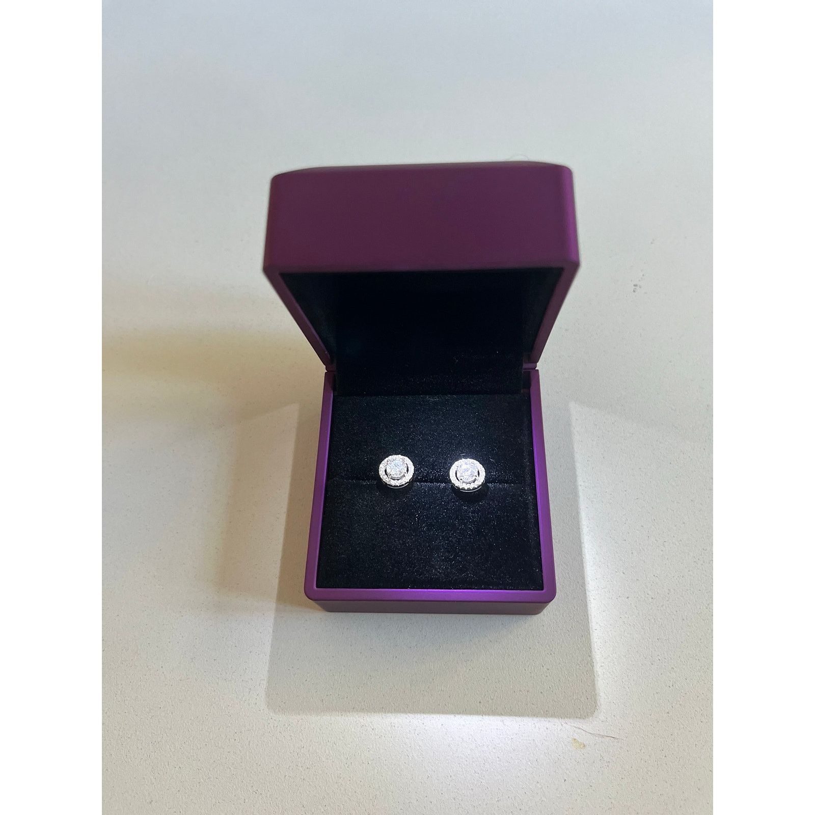 Unknown London Moissanite Halo Earrings, OVER 1 cttw, COA Included 2x Size ONE SIZE - 9 Thumbnail