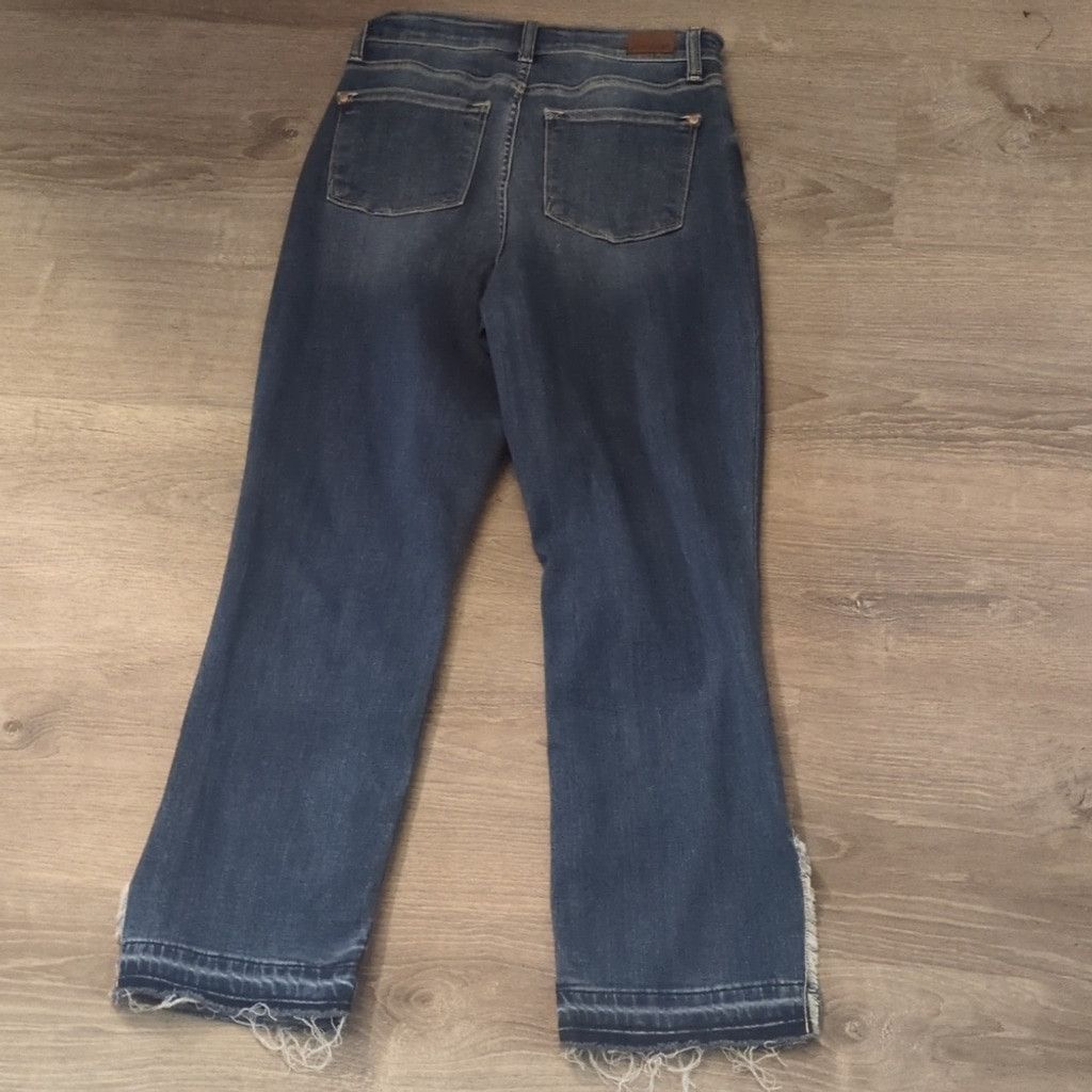 Judy Blue Judy Blue Fray Slit Hem Straight Jeans size 5/27 Size 27" / US 4 / IT 40 - 7 Thumbnail