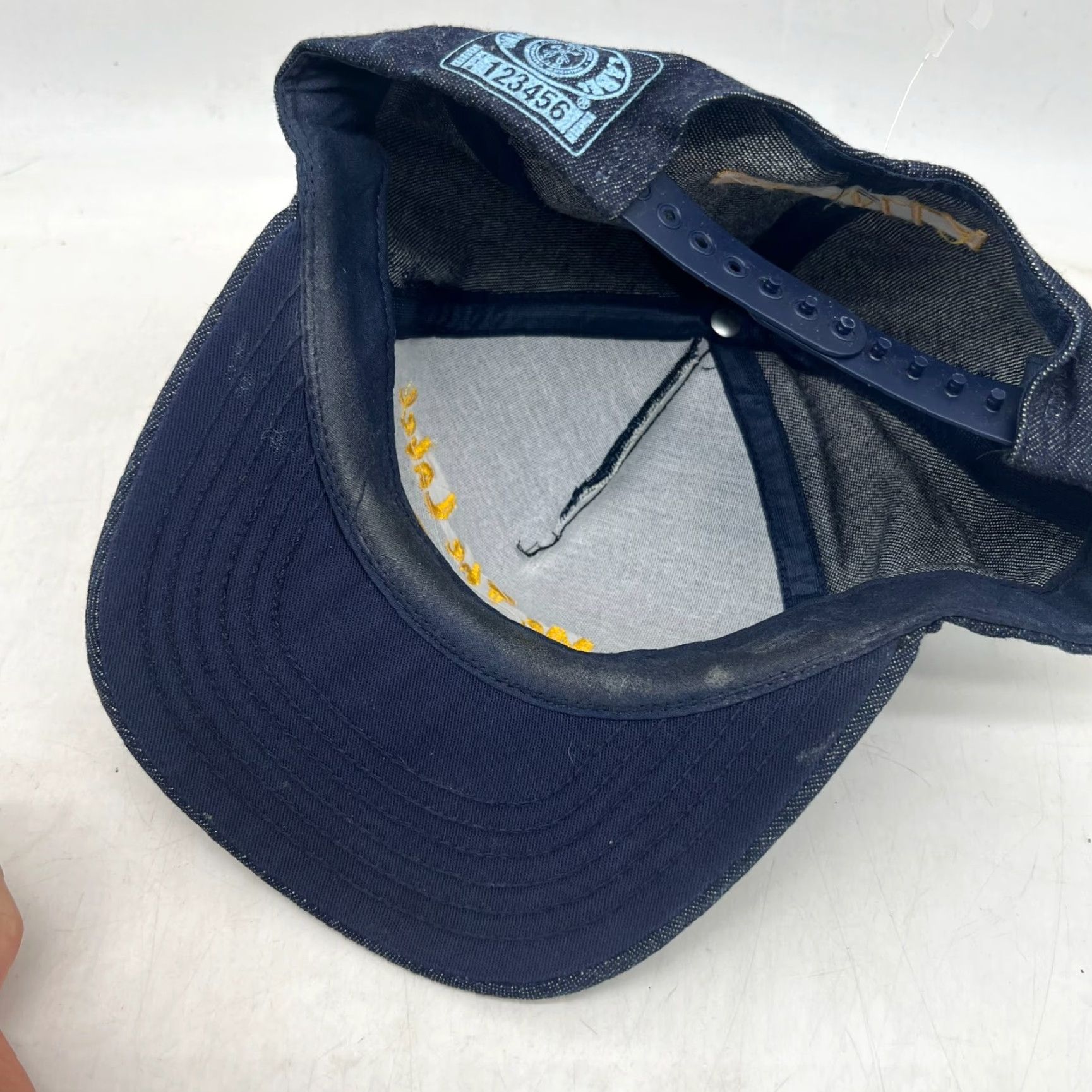 Vintage SMWIA Union Made Show Me The Label Snapback Denim Cap Size ONE SIZE - 7 Thumbnail