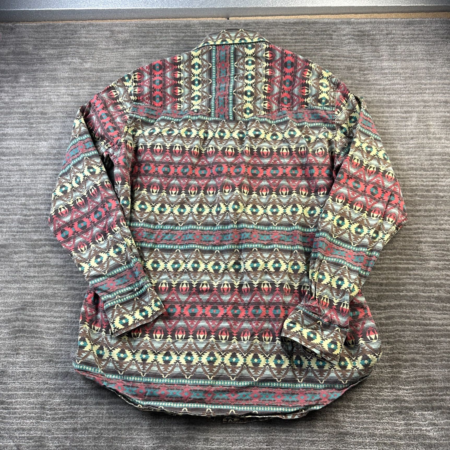 Vintage Rafter C Shirt Mens M Aztec Western Southwestern Cowboy Pearl Snap Shirt Size US M / EU 48-50 / 2 - 2 Thumbnail