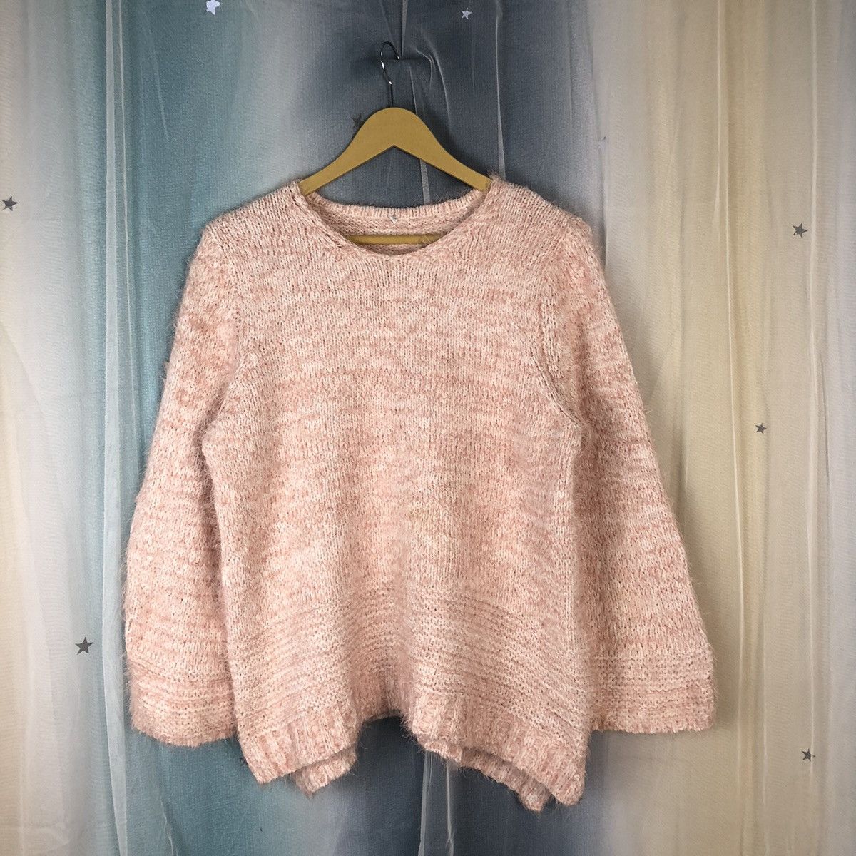 Pink Shag Shaggy Fur Mohair Knitwear #889