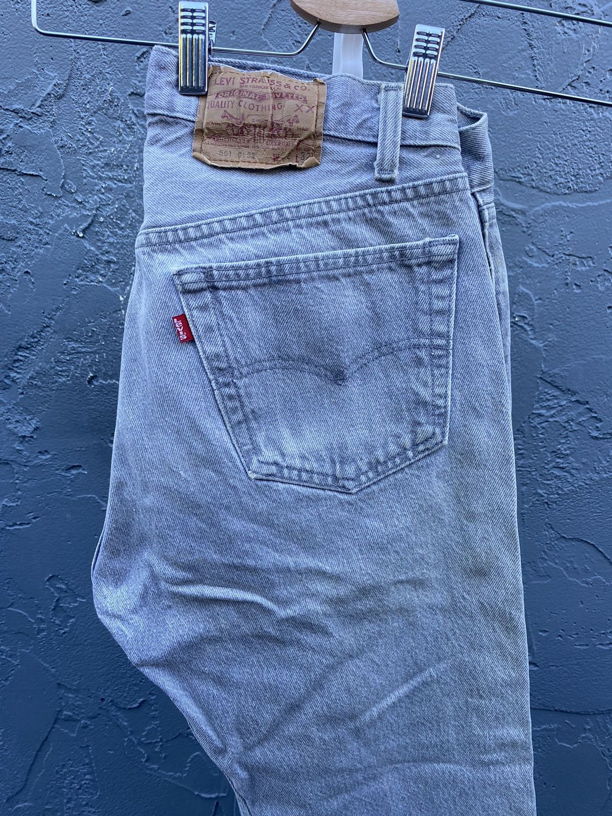 Levi's Vintage 90s Levi's 501xx Jeans - Faded Grey Wash Size US 32 / EU 48 - 2 Thumbnail