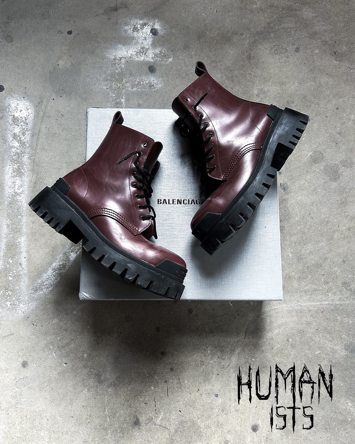 BLACK RED STRIKE BOOTS