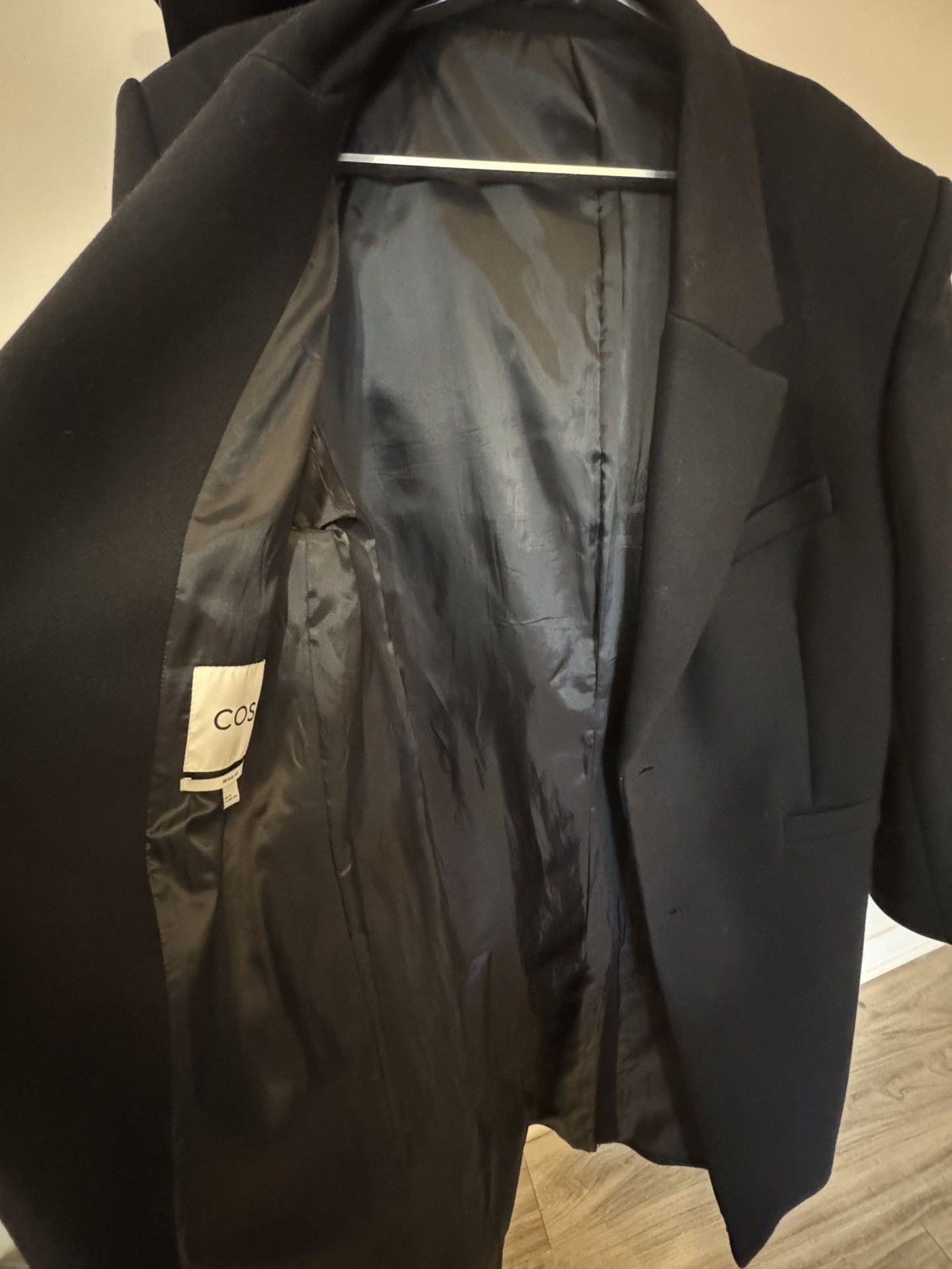 Cos Cos Black Overcoat Size 54/XL Size US L / EU 52-54 / 3 - 5 Thumbnail